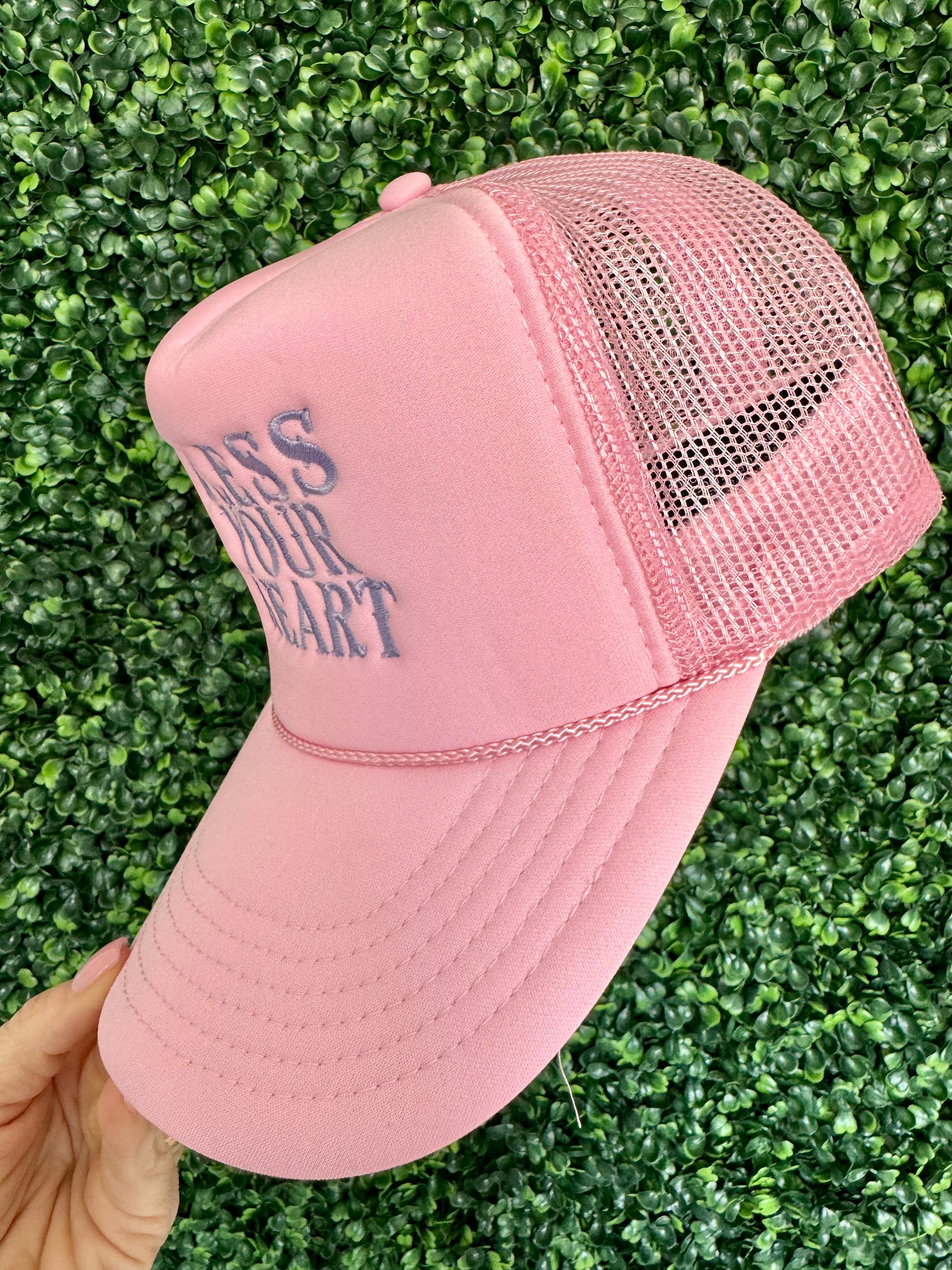 Bless Your Heart Pink Trucker Hat