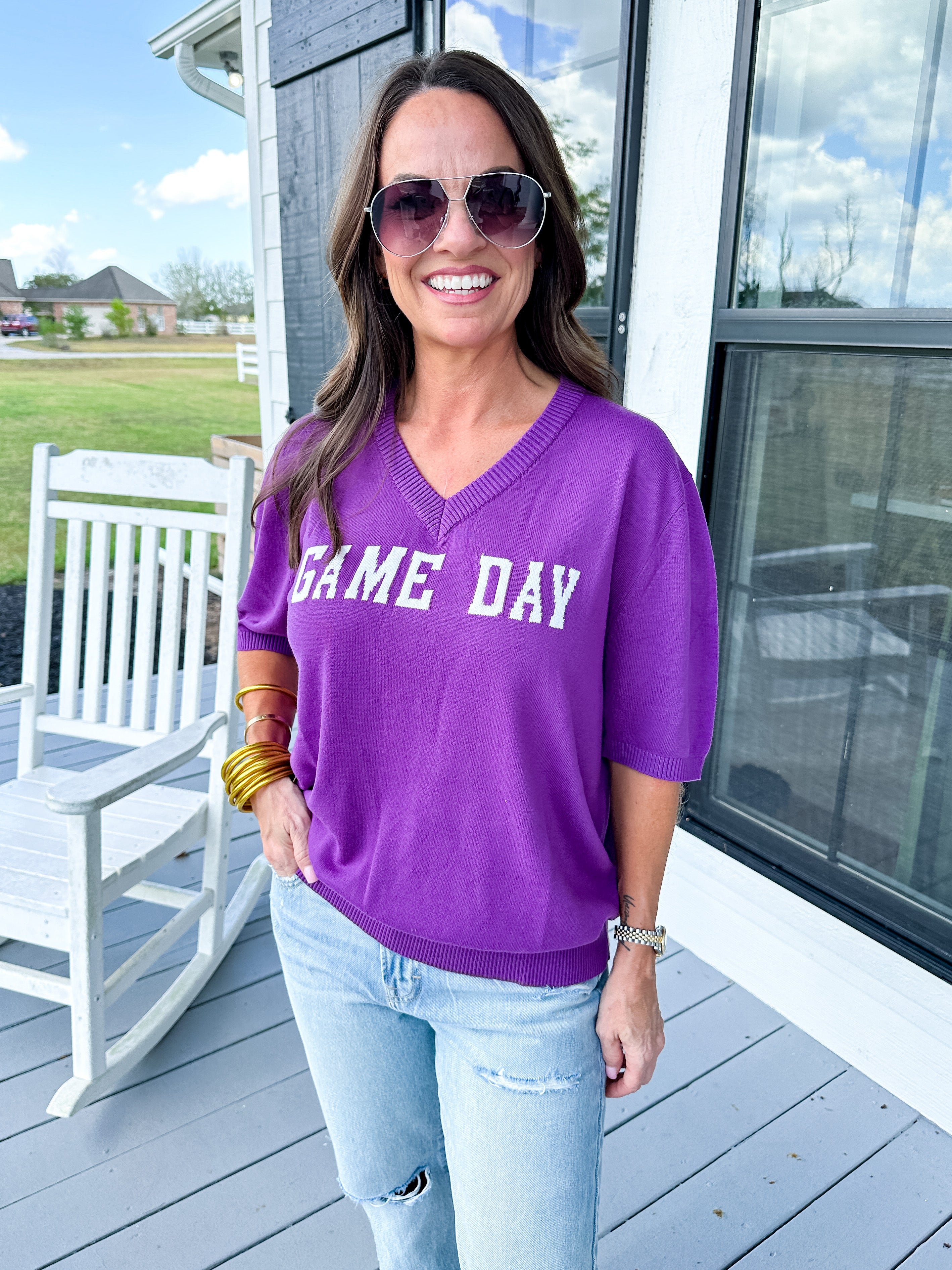 GAMEDAY Sweater in Purple