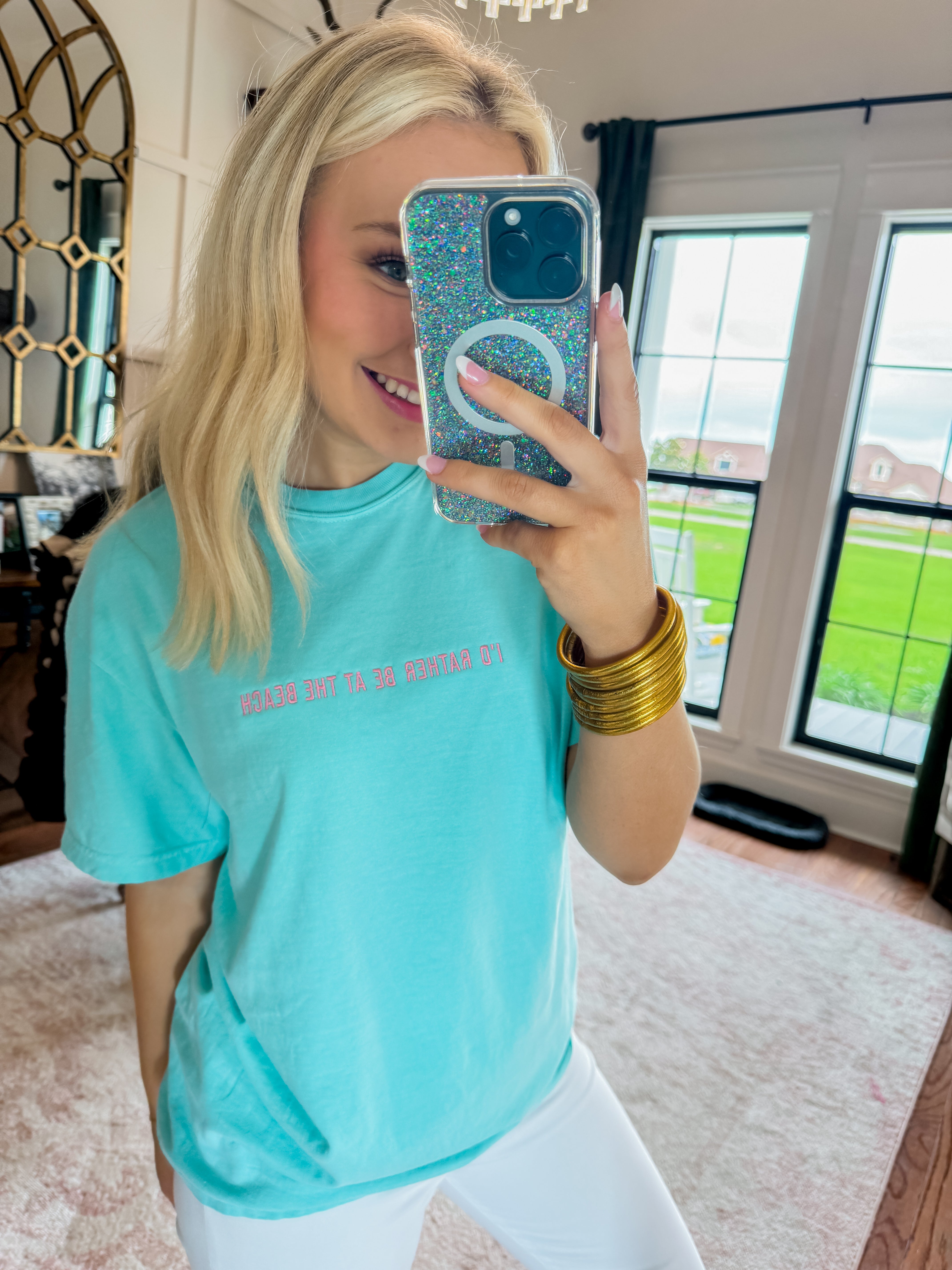 Id Rather Be at the Beach Tee in Blue
