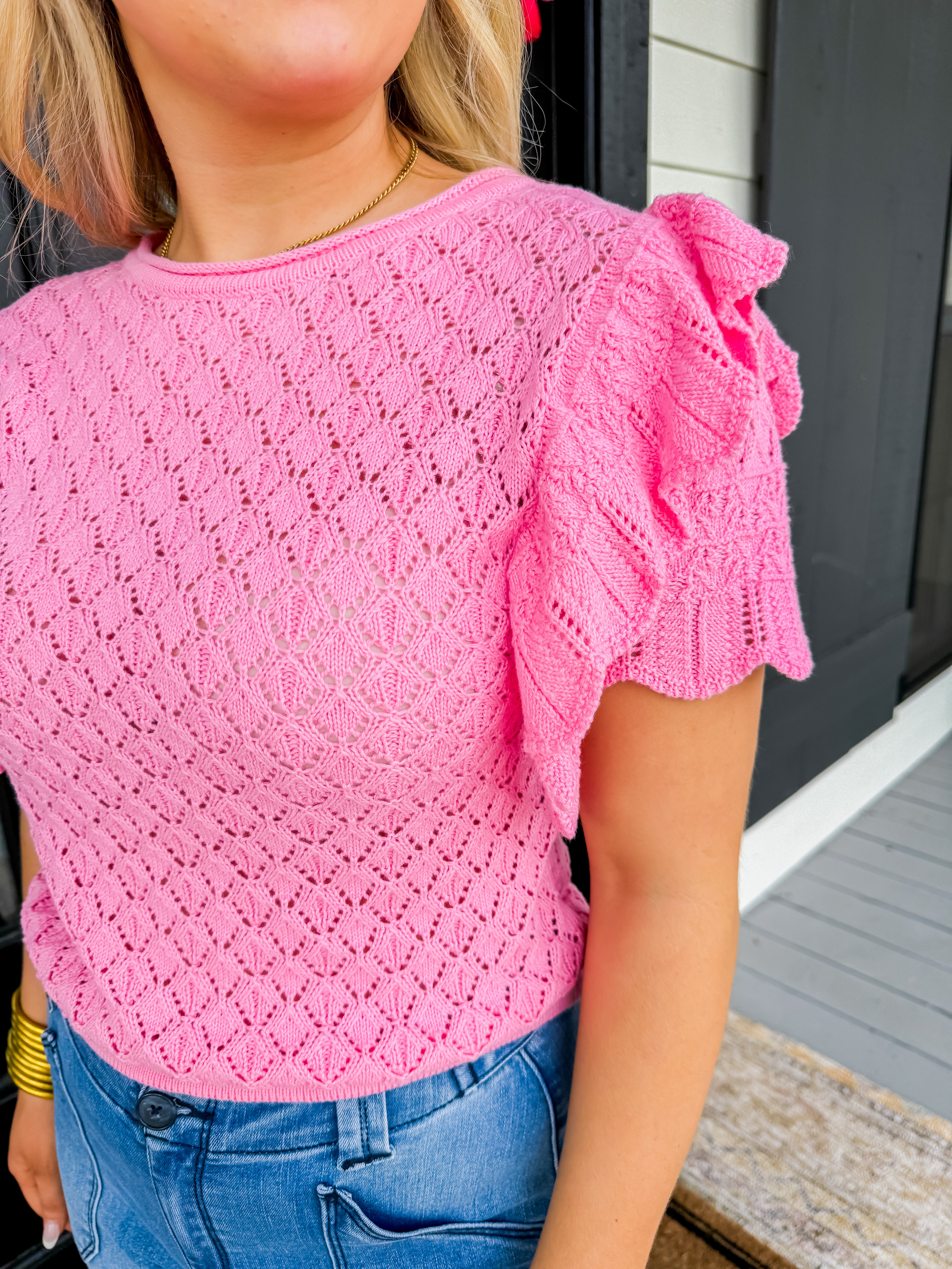 Pink Round Neck Sweater