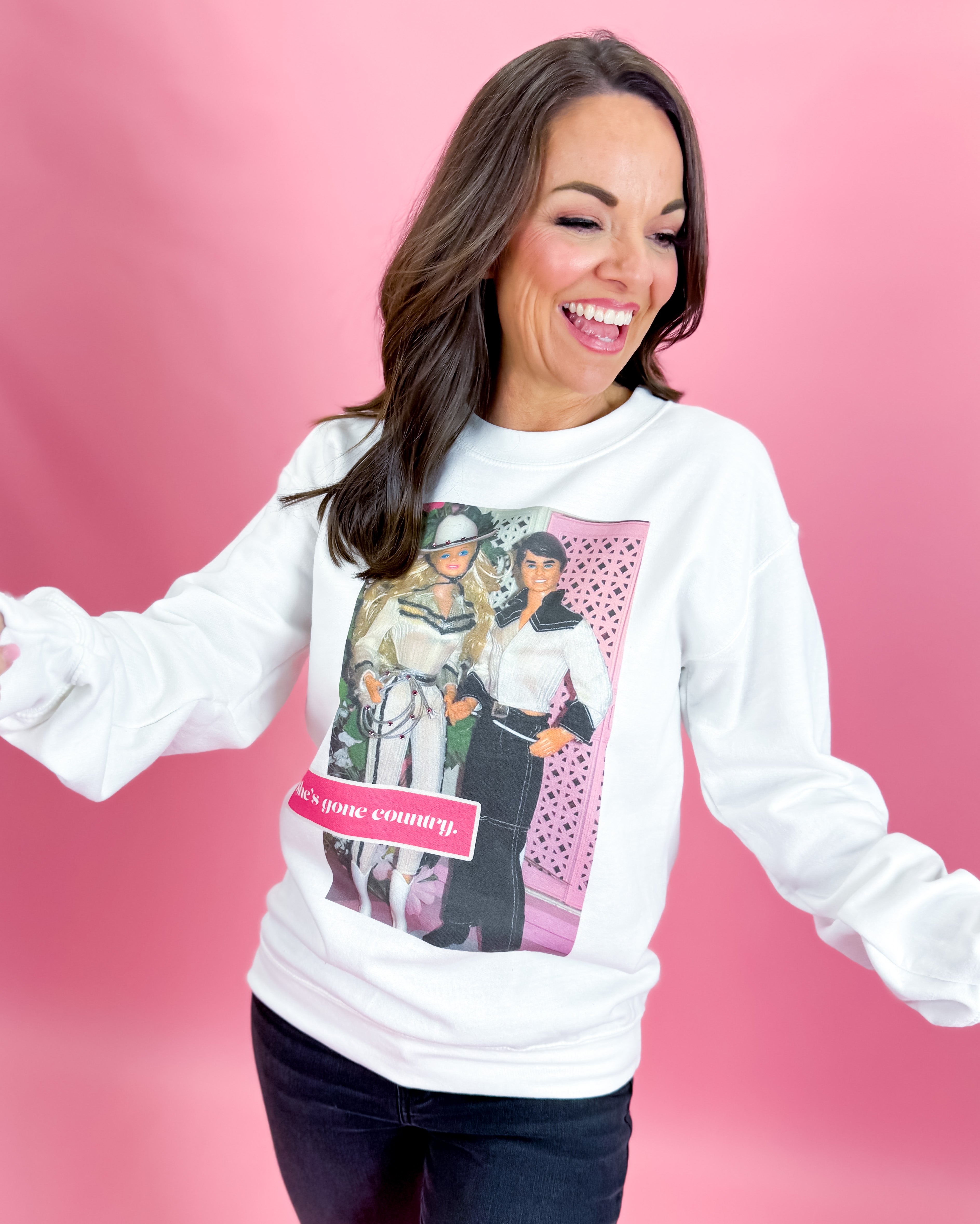 She's Gone Country Sparkle Sweatshirt