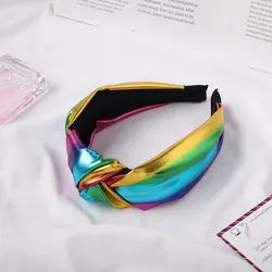 Metallic Headband in Rainbow