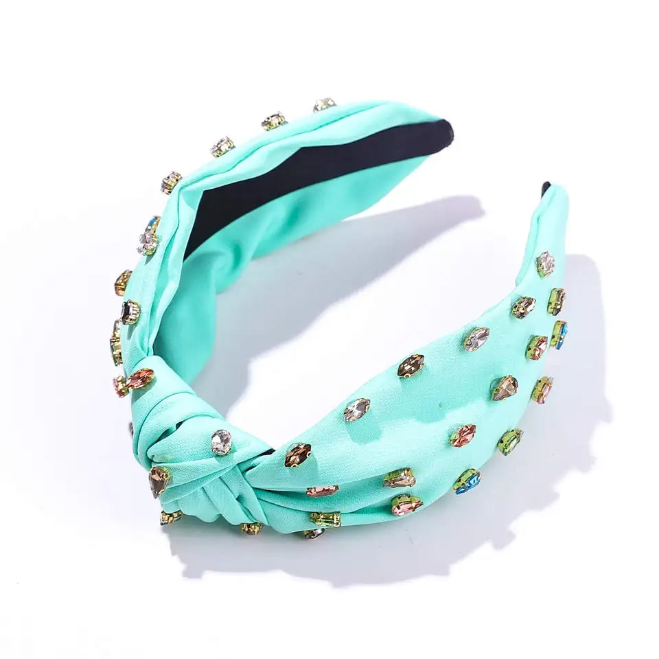 Luxury Aqua with Multi Stones Headband