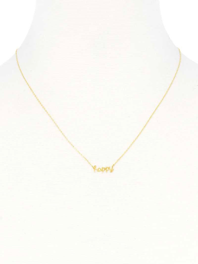 Happy Necklace in Gold