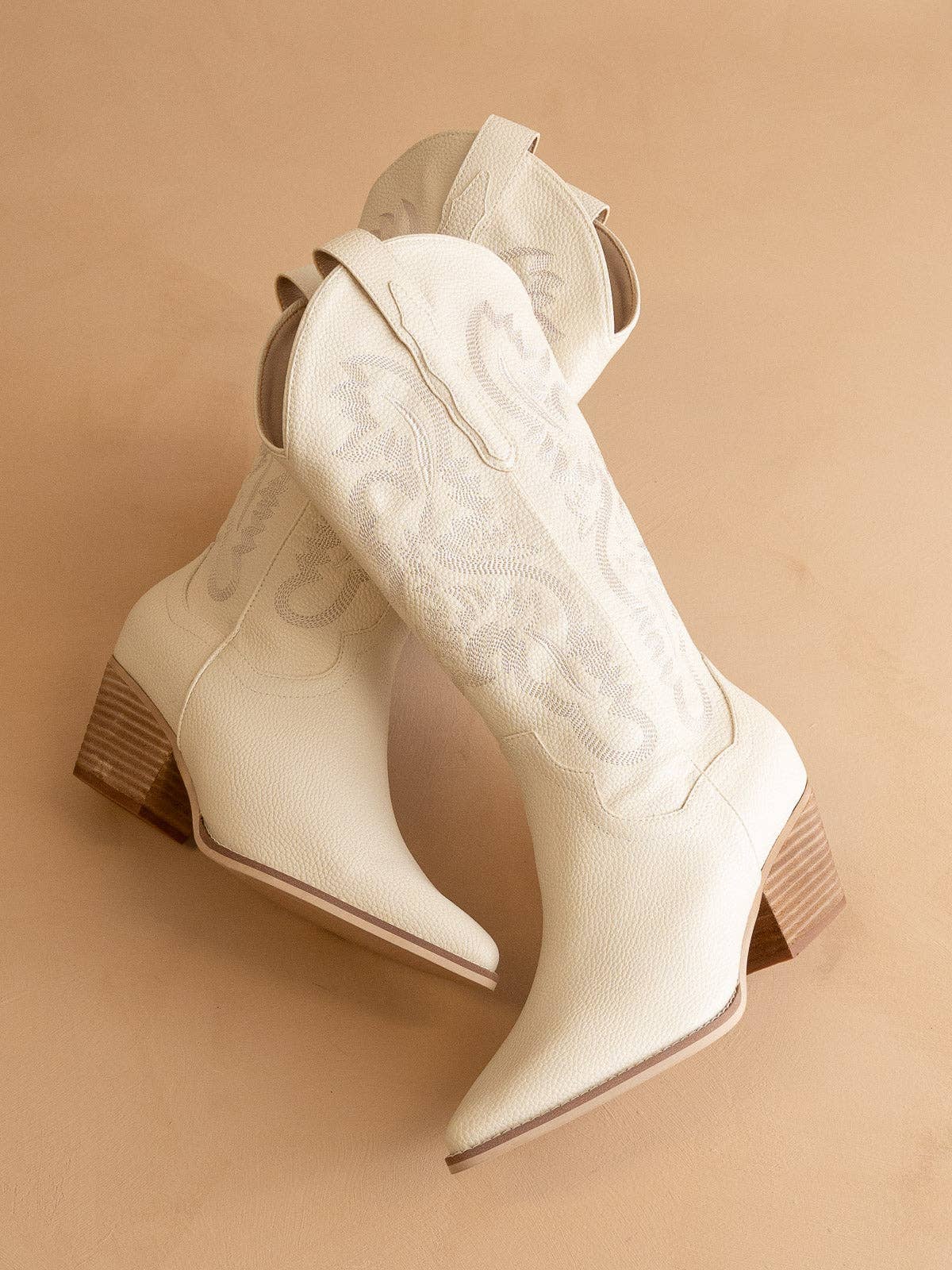 The Amaya Ivory Classic Western Boot