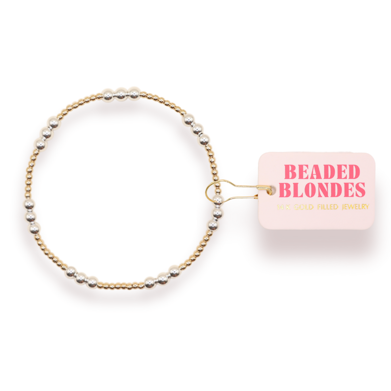 ILY Bracelet in Gold with Silver