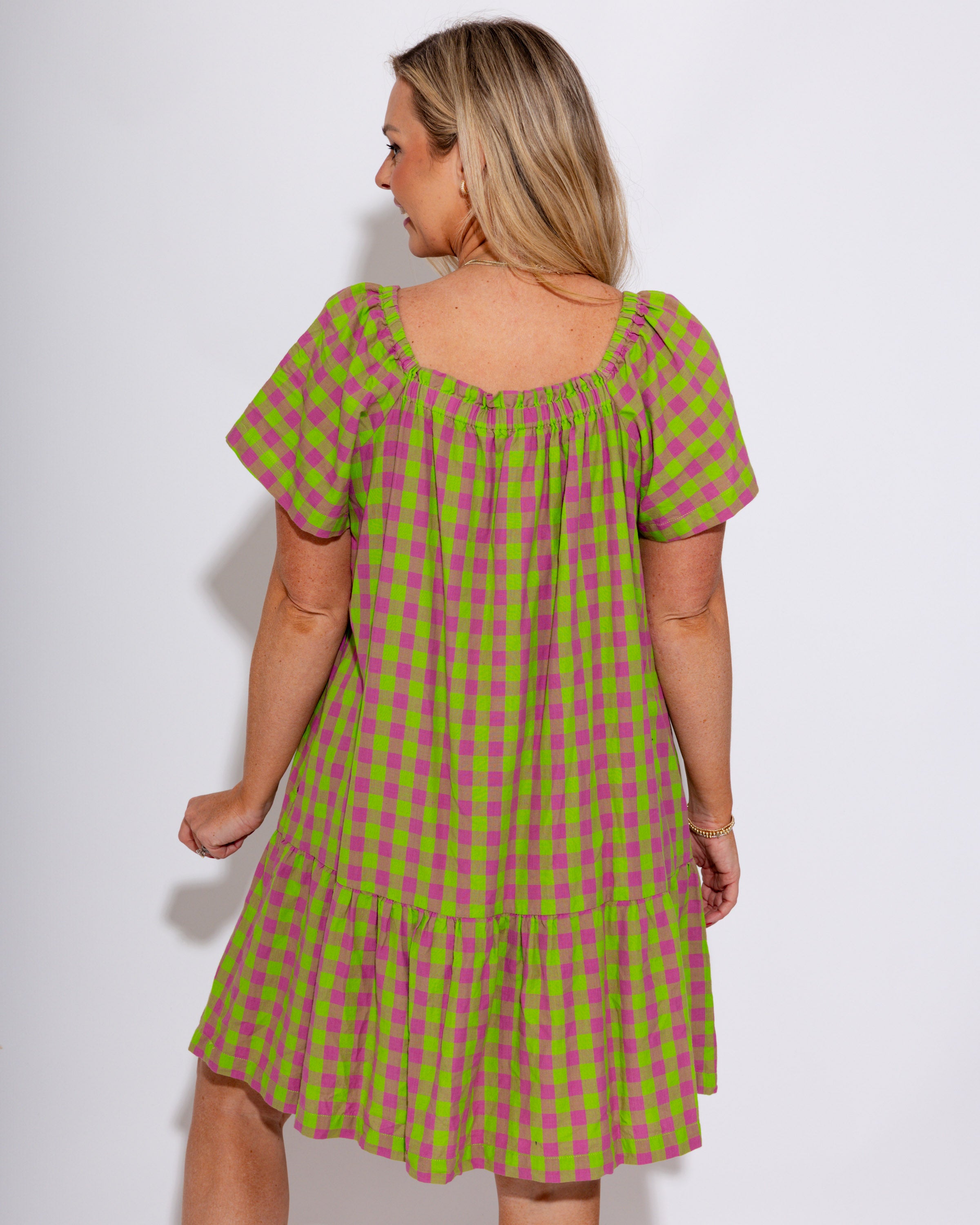 Ivy Jane | Checked Out Dress in Green