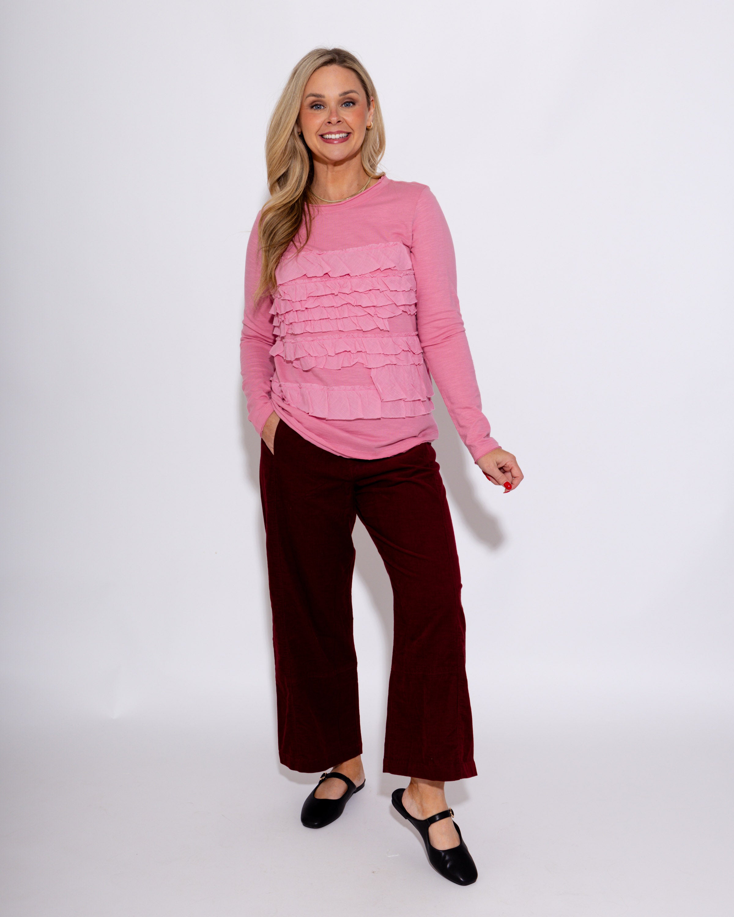 Ivy Jane | Pull On Barrel Pants in Wine