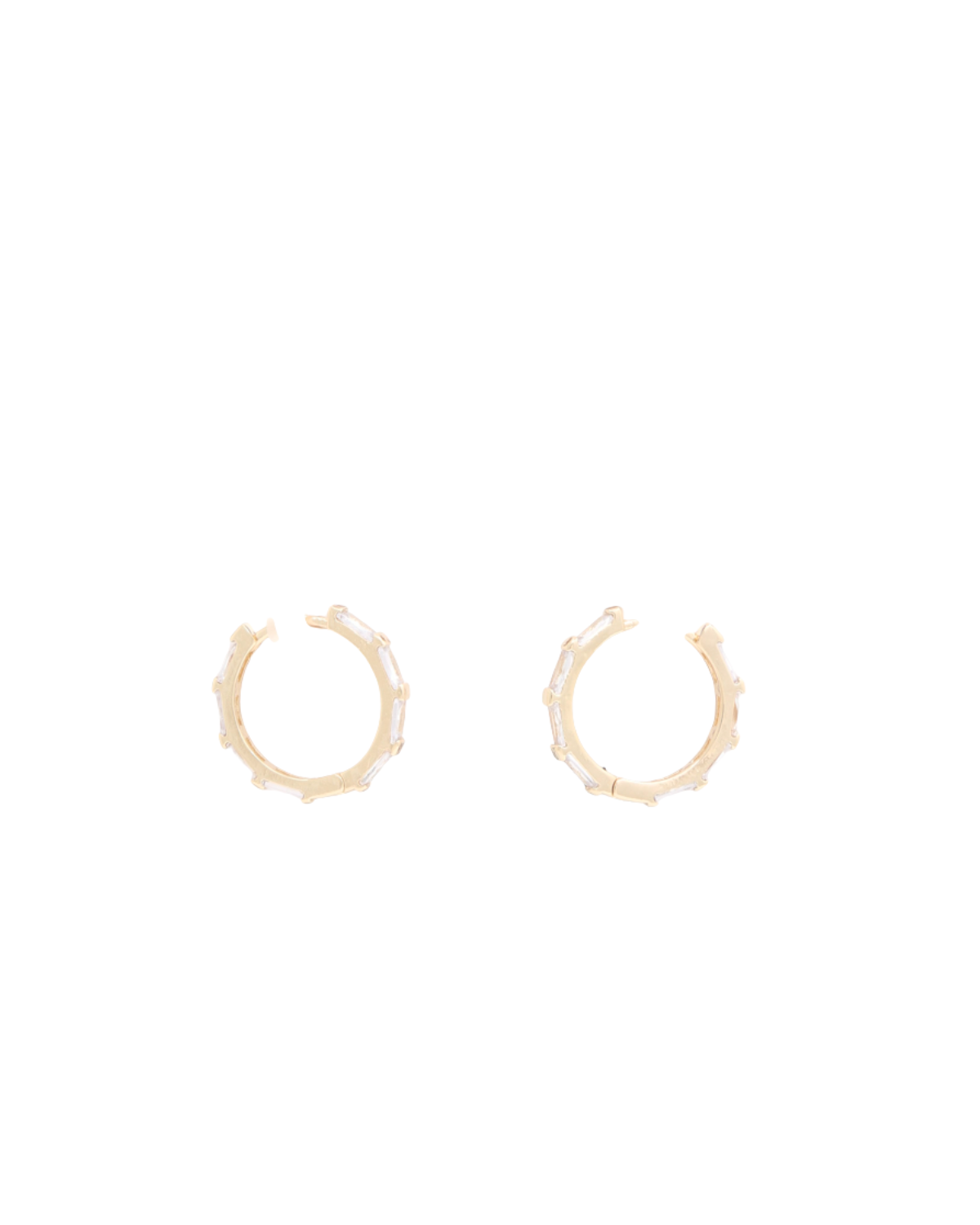 Sparkling CZ Bar Huggie Hoops