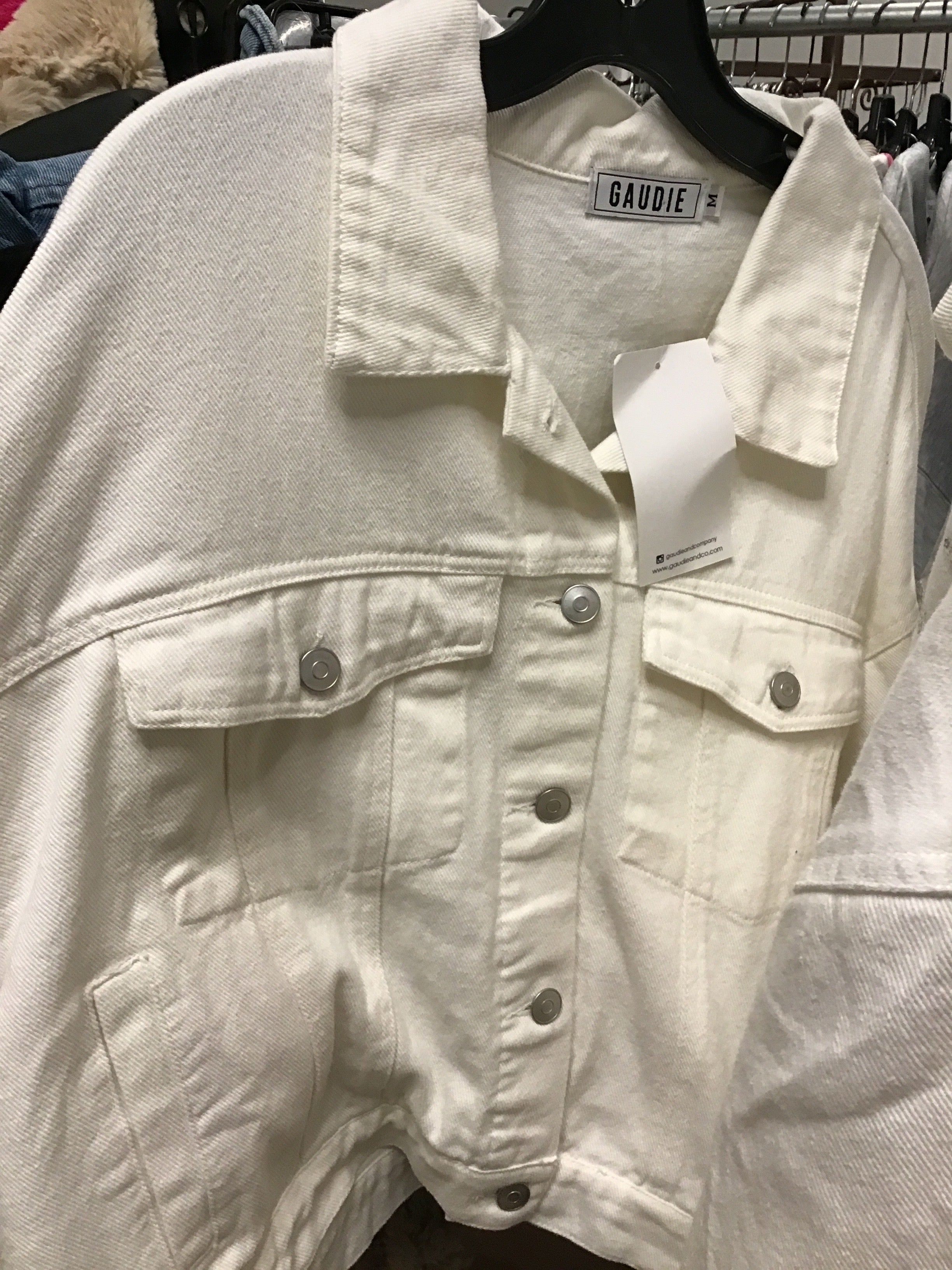 White Denim "Bride" Jacket with Fringe