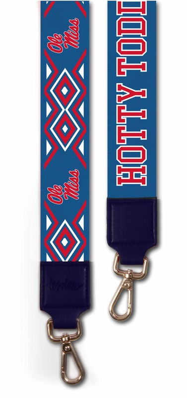 Wide Printed Purse Straps in Ol Miss