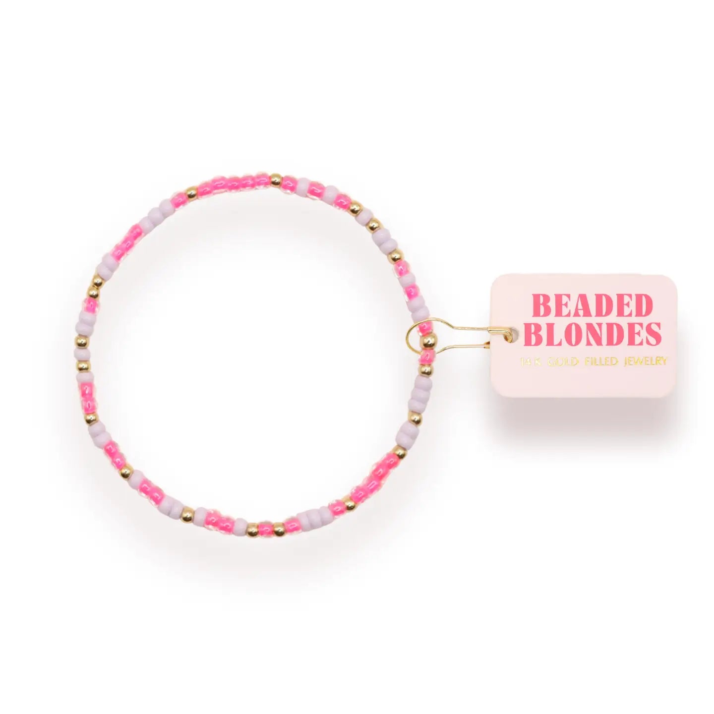 Hot Pink and Lilac Sprinkle Bracelet