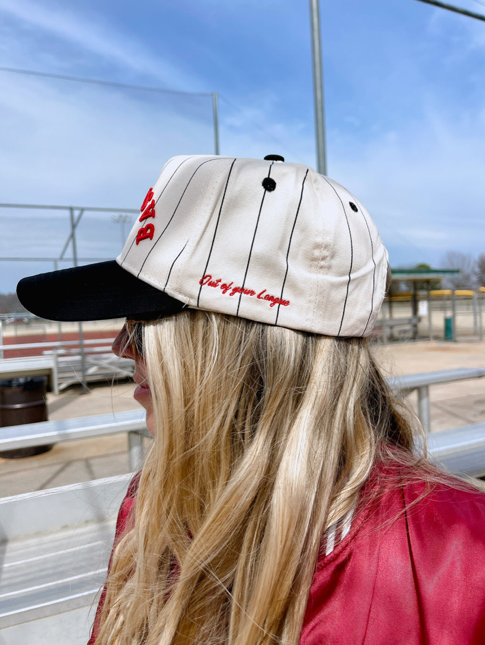 Baseball - Red on Black Stripe Vintage Hat