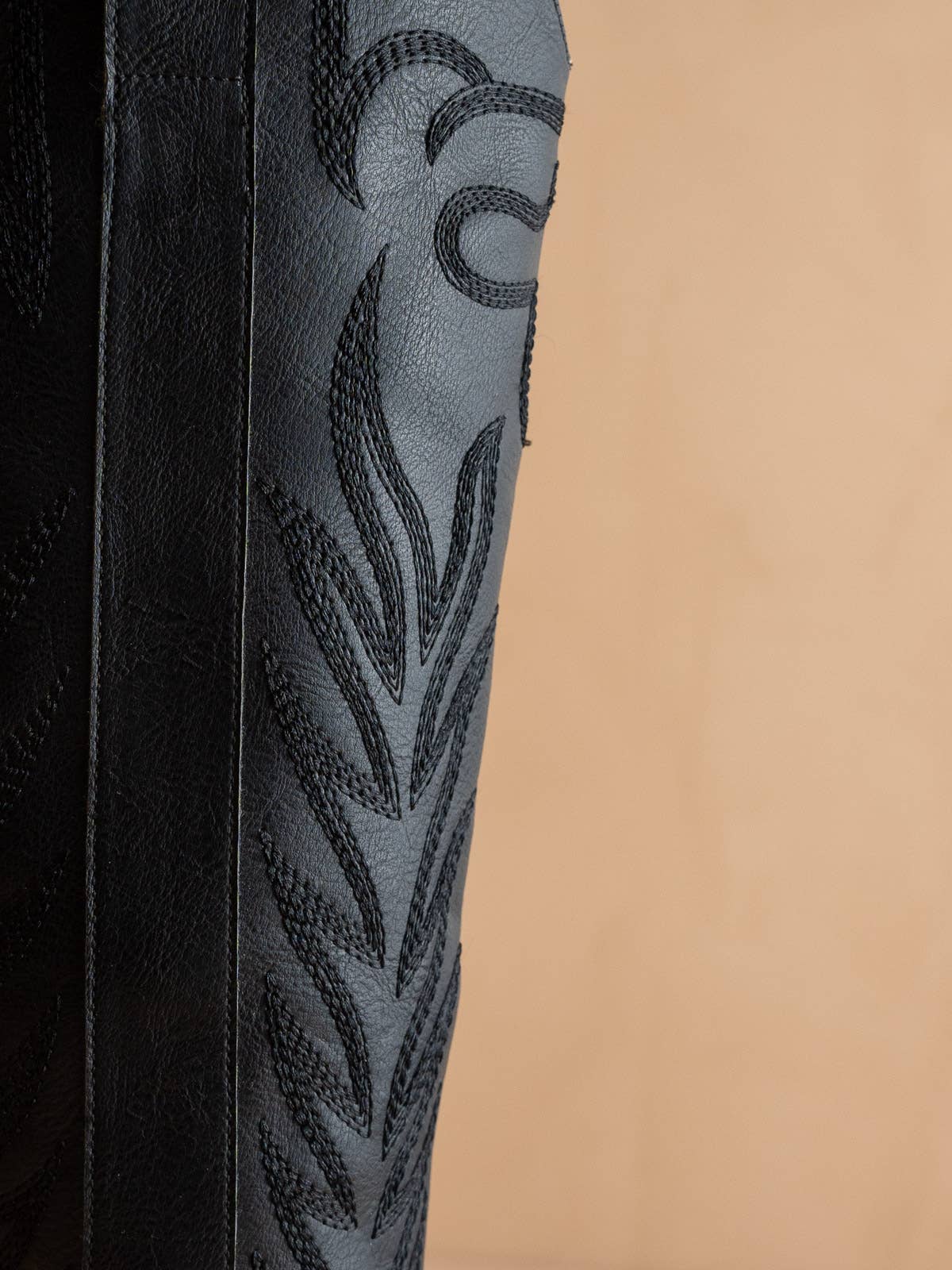 The Samara Black Western Tall Boot