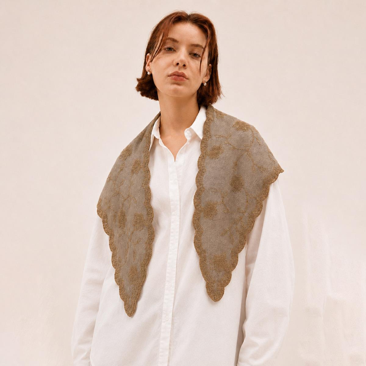 Flower Triangle Scarf