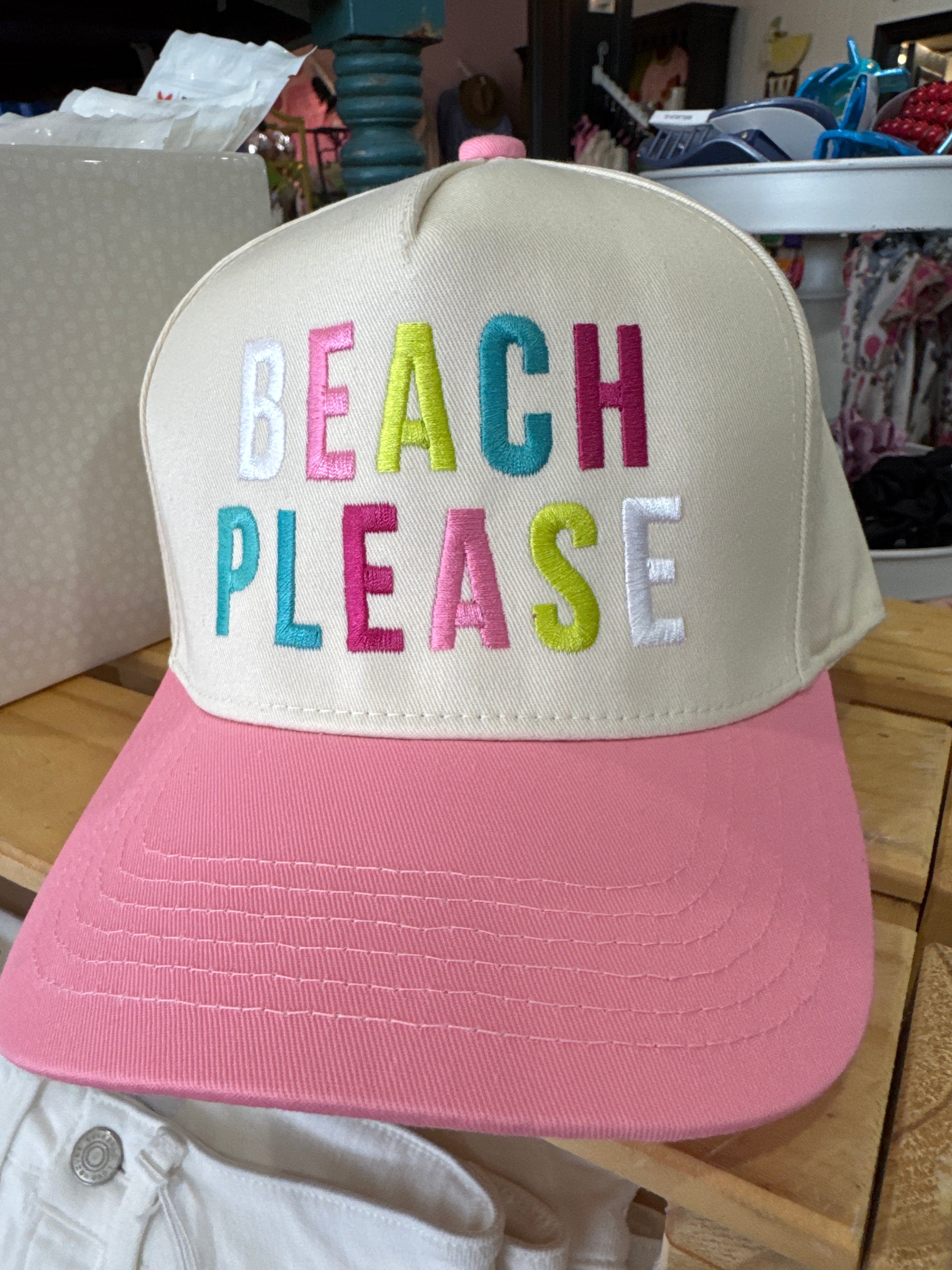 BEACH PLEASE Two-Toned Hat