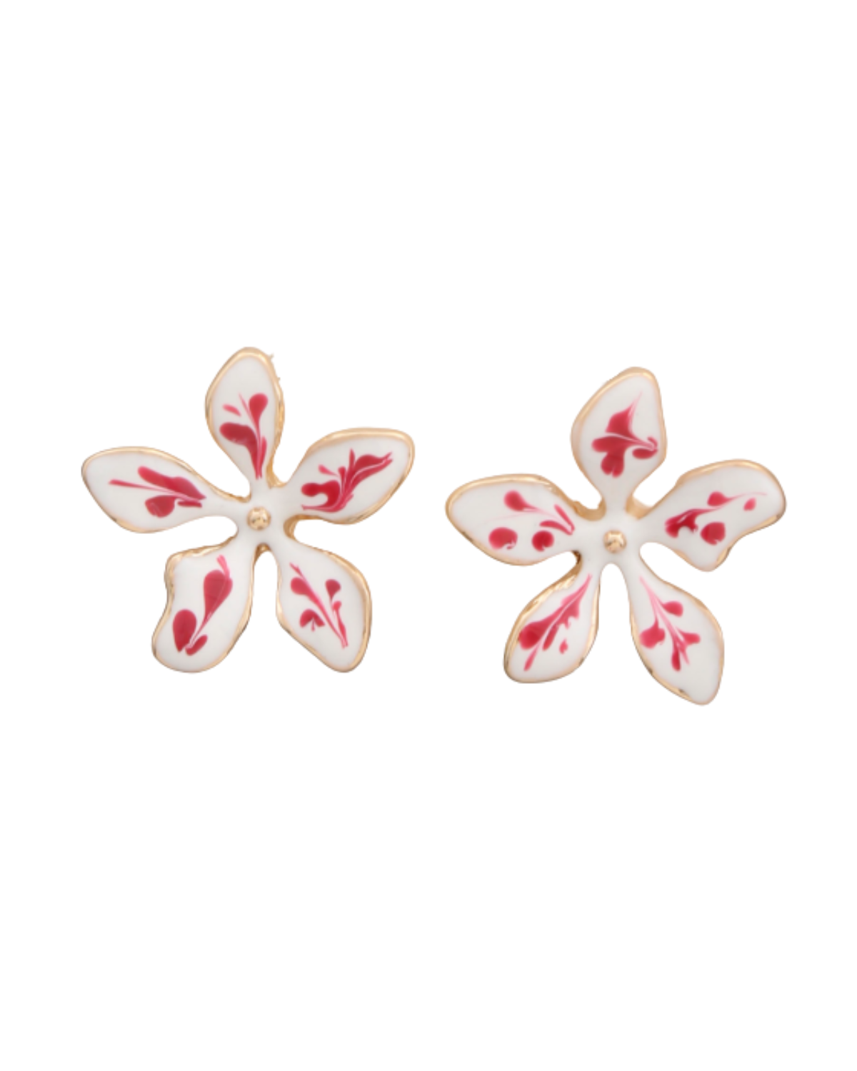 Petal Pop Floral Stud Earrings in Pink