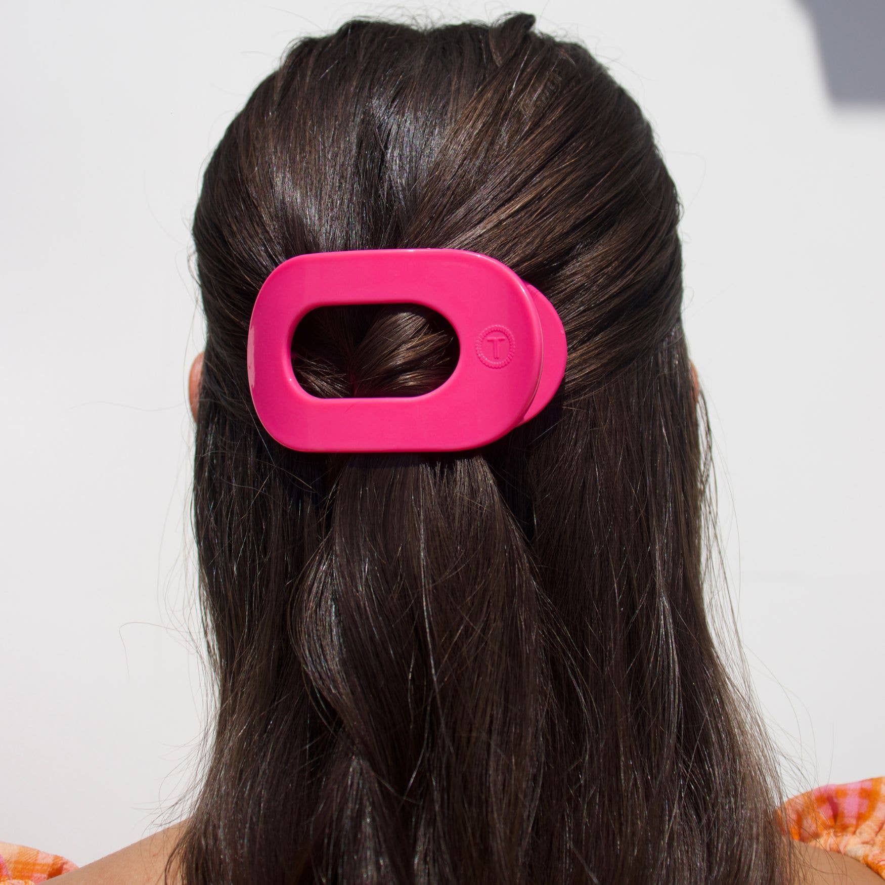 Flat Round Hair Clip | Small | Tropical Punch