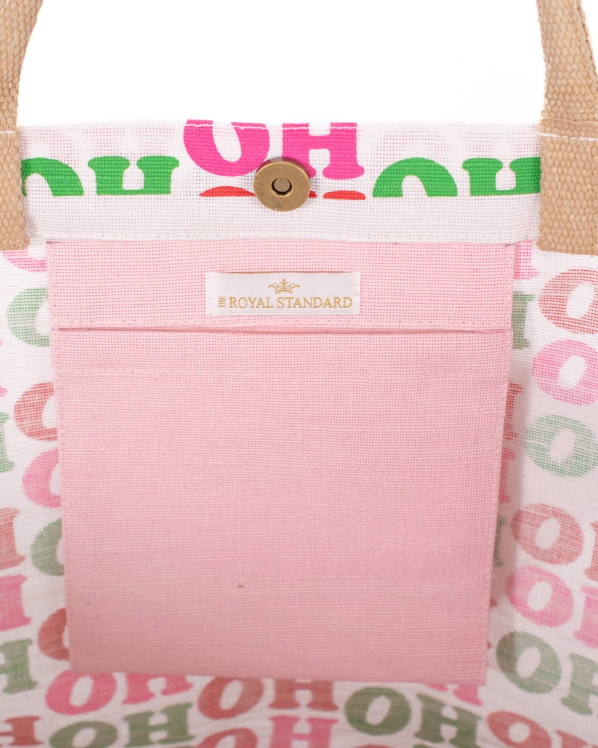 HoHoHo Juco Carryall Tote in White/Multi