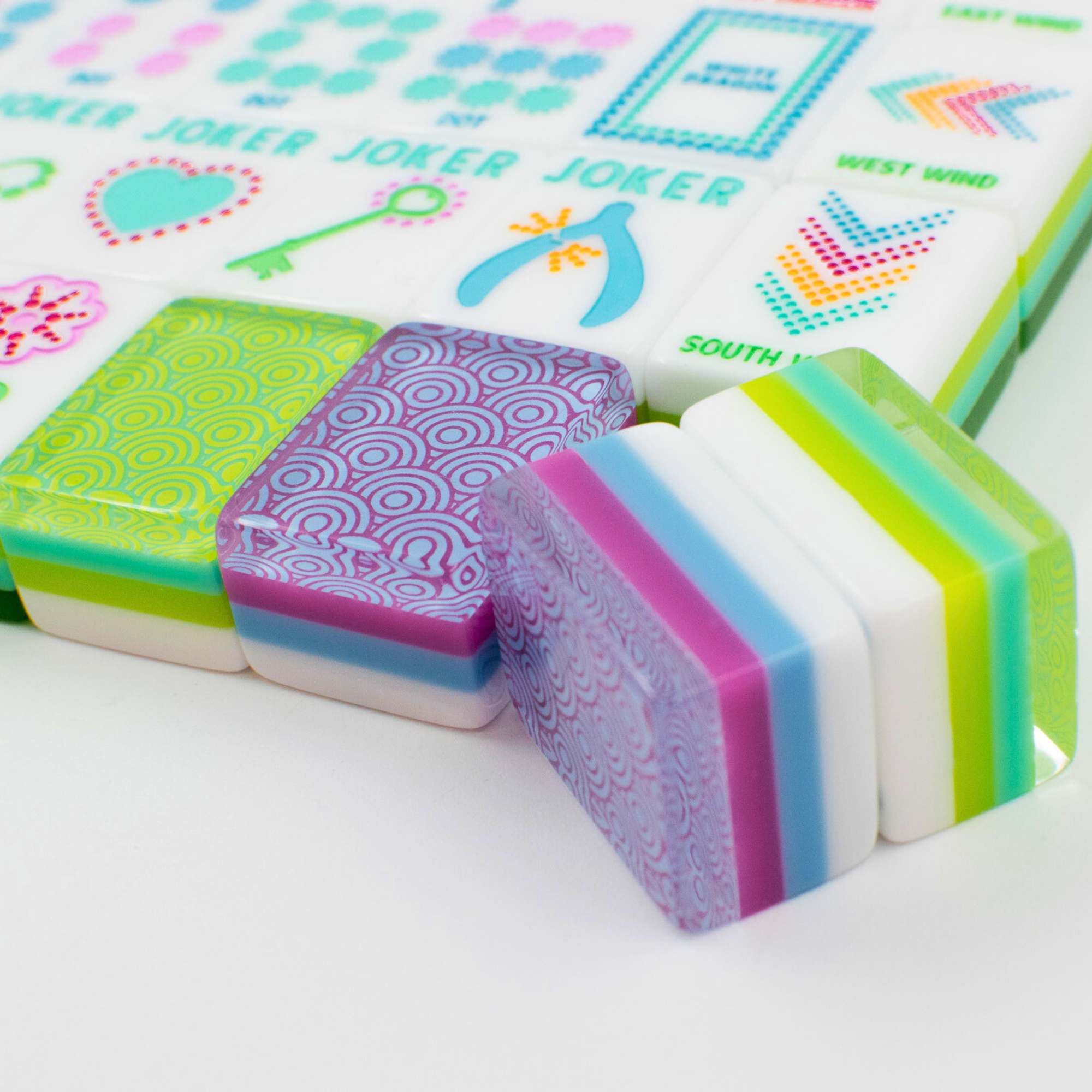 Crystal Confetti Purple | Mahjong Tiles