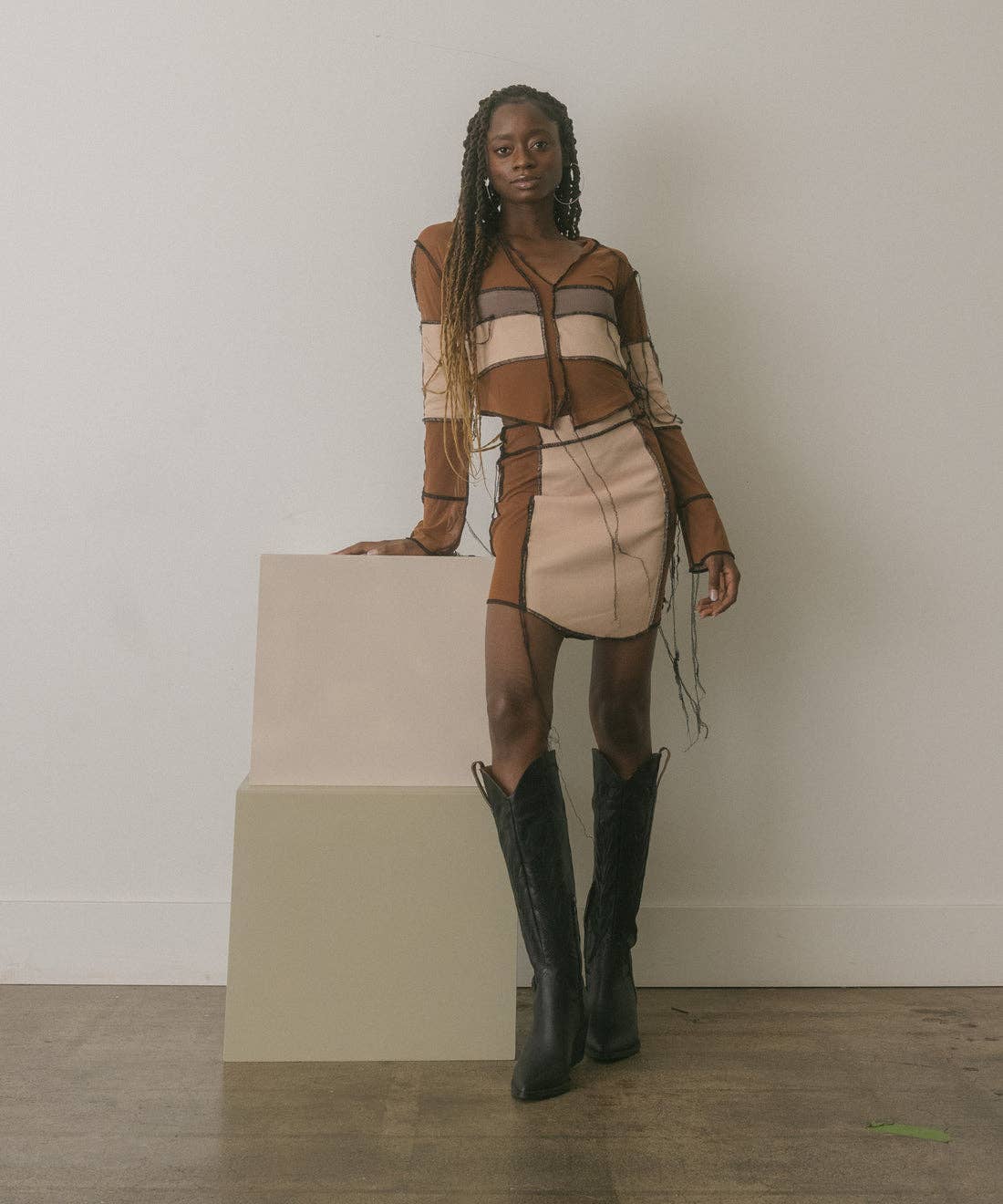 The Samara Black Western Tall Boot