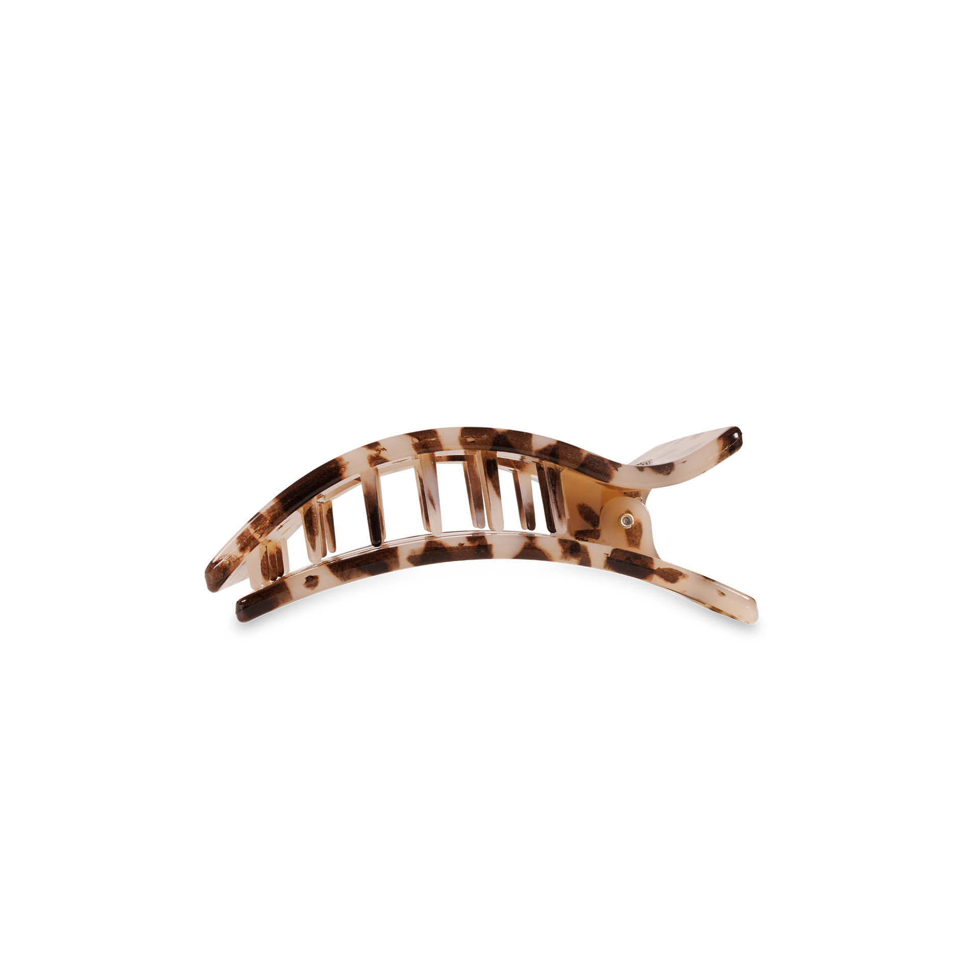 Flat Rectangle Hair Clip | Small | Blonde Tortoise