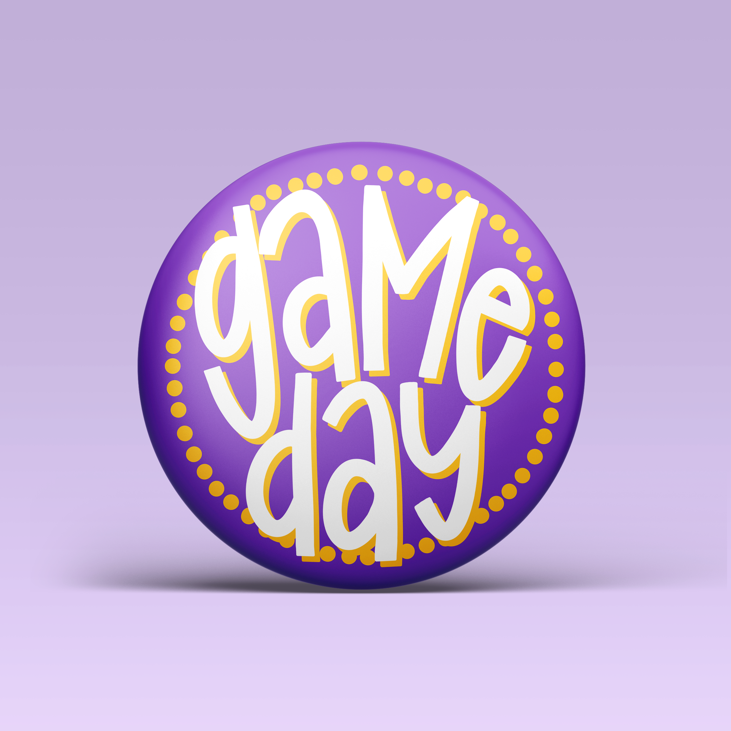 Purple & Gold Game Day Buttons