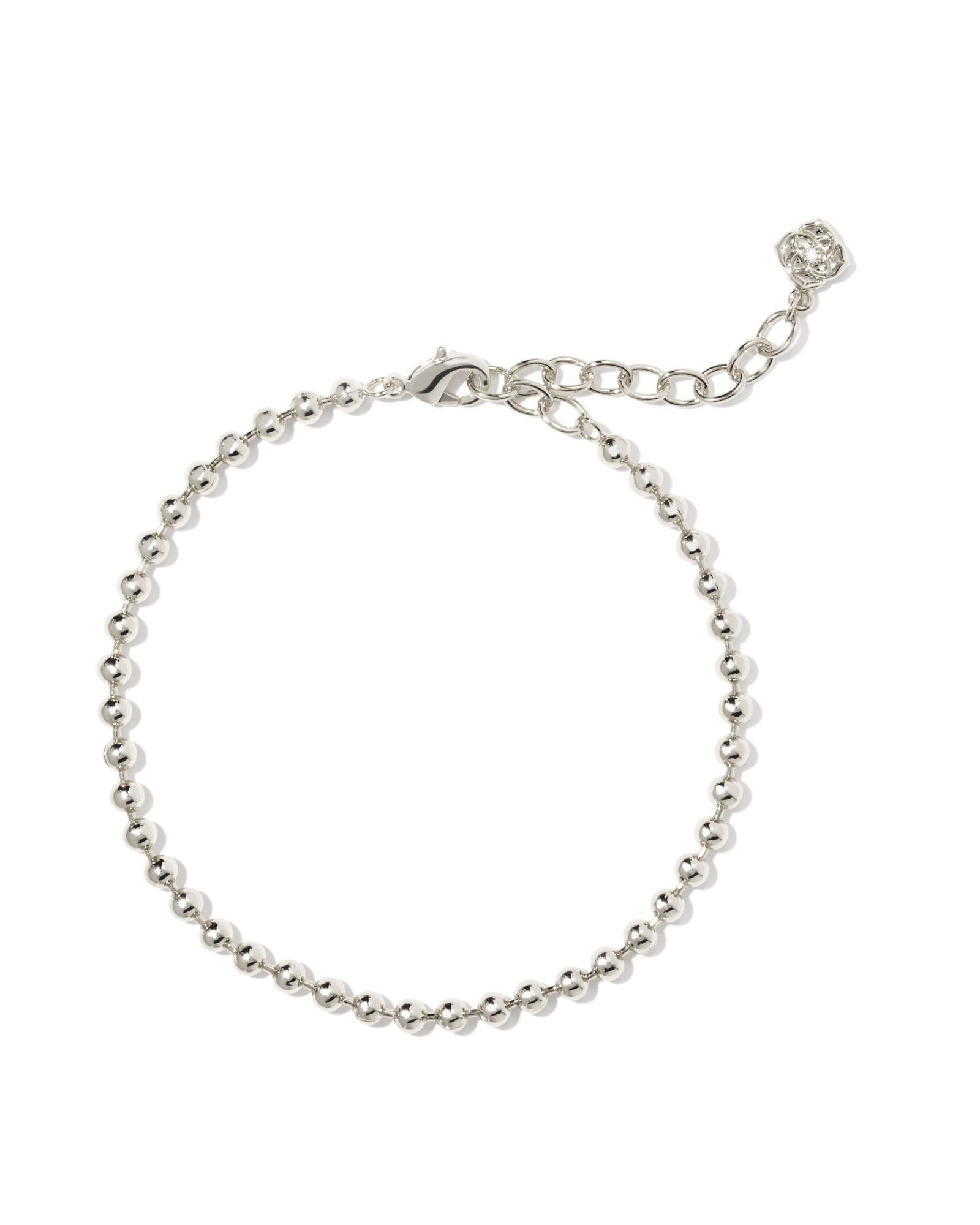 Oliver Chain Bracelet in Rhodium Metal