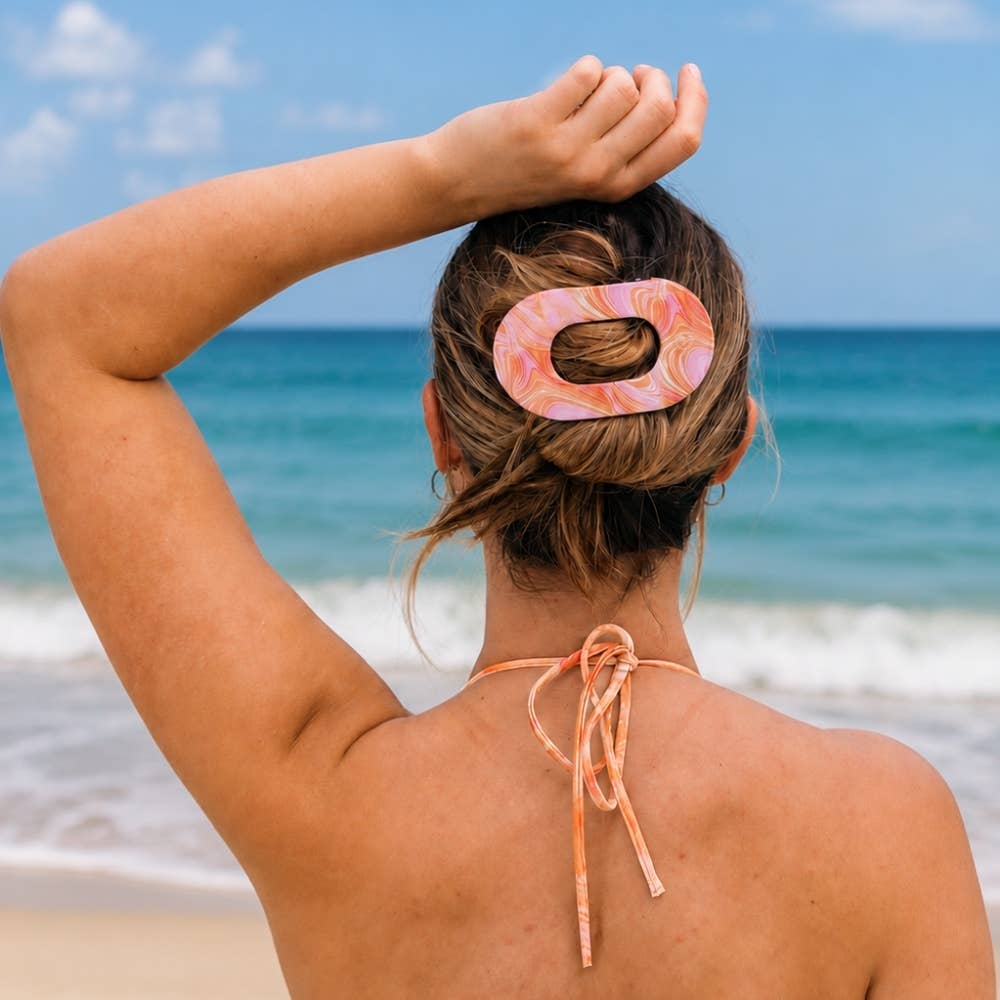 Just Keep Swimming | Large | Flat Round Hair Clip