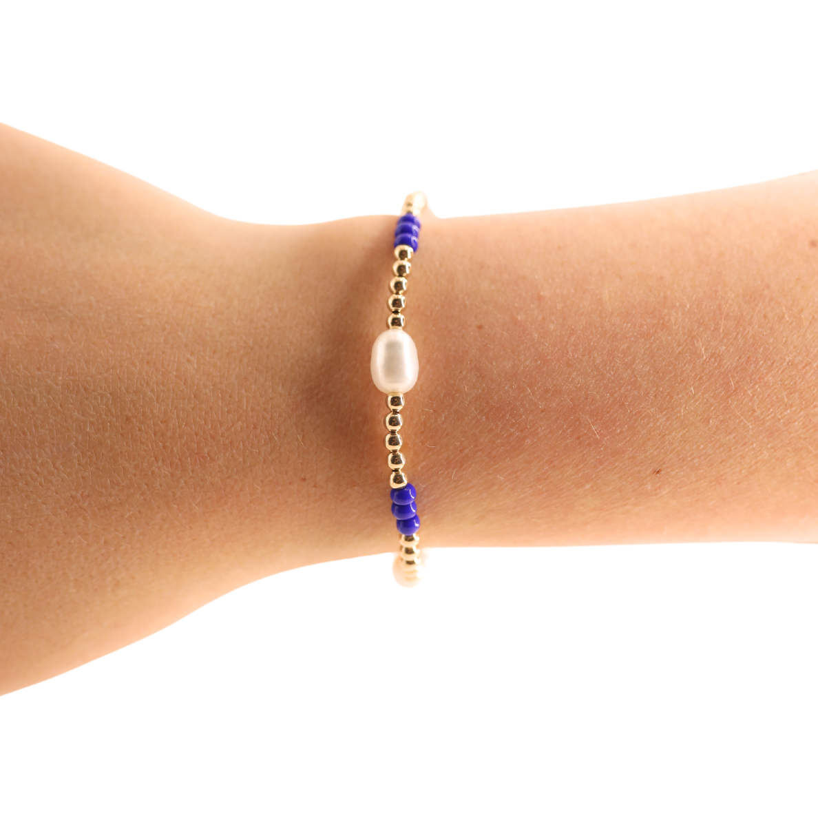 Cobalt Blue Pearl Poppi Bracelet