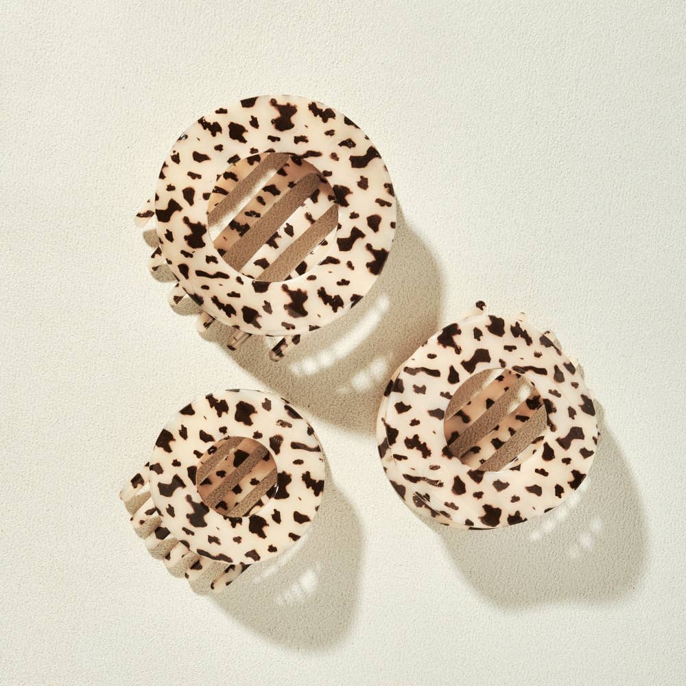 Blonde Tortoise | Medium | Flat Circle Hair Clip