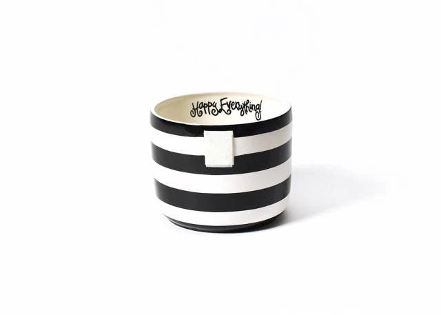 Black Stripe Happy Everything Mini Bowl