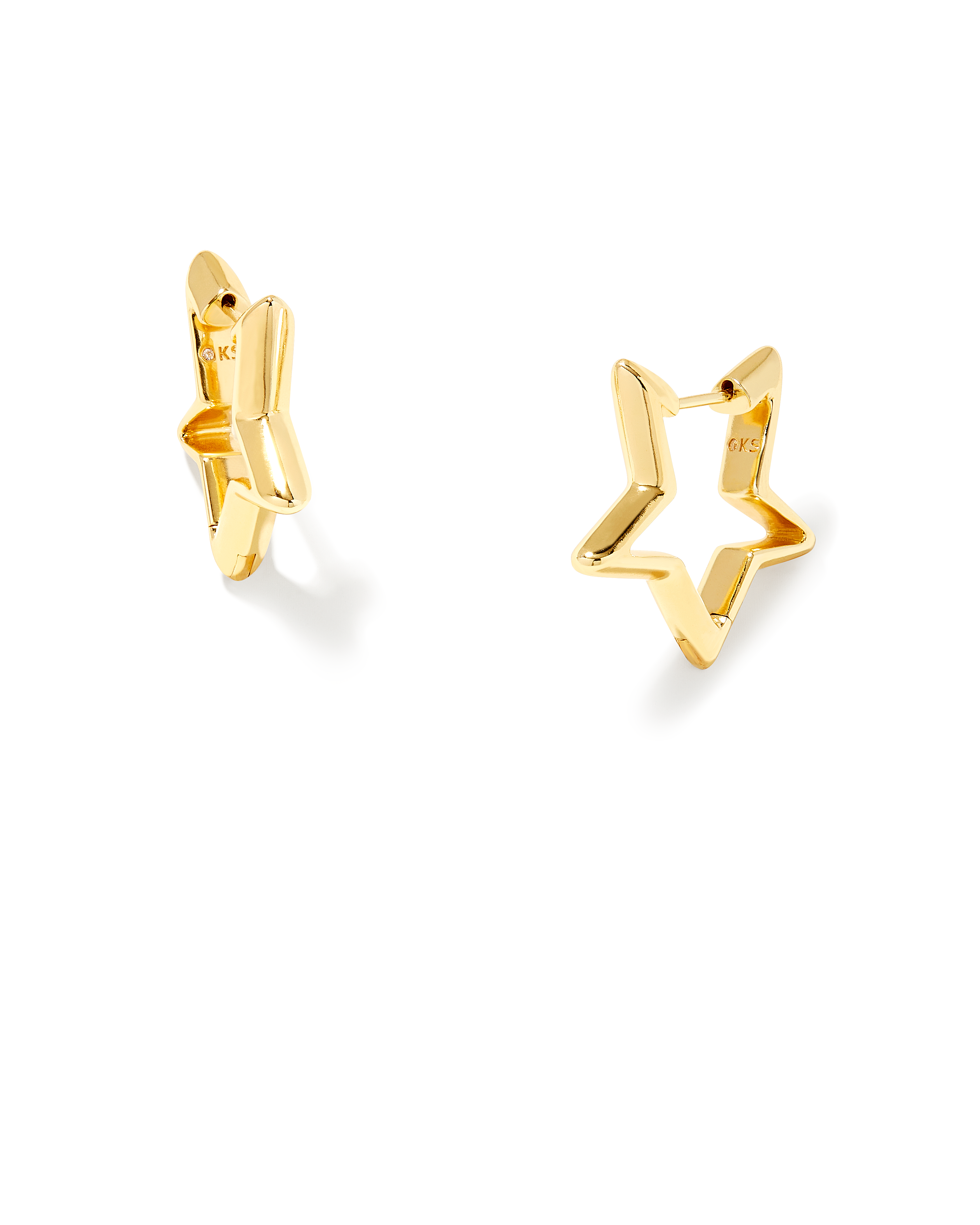 Star Huggie Earrings in Gold