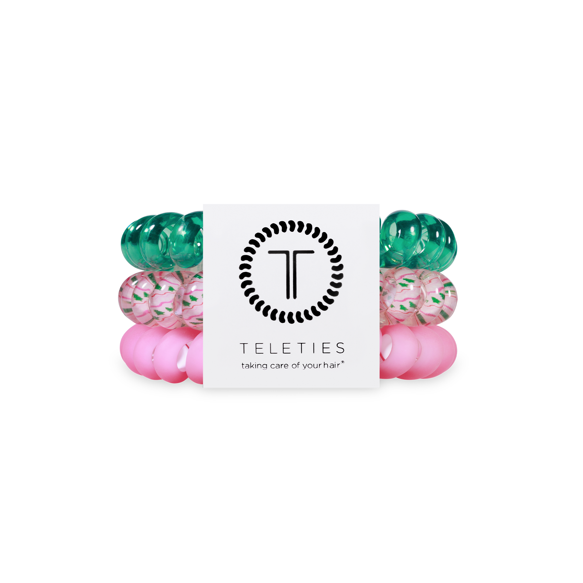 Spiral Hair Coils | Large | Merry Pinkmas Hair Ties