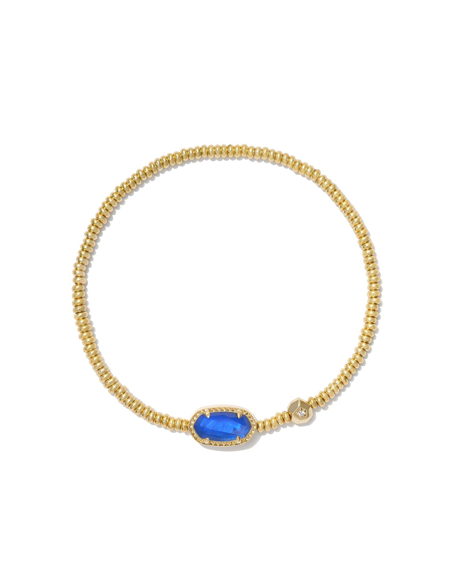Grayson Stretch Bracelet in Gold Cobalt Blue Illusion