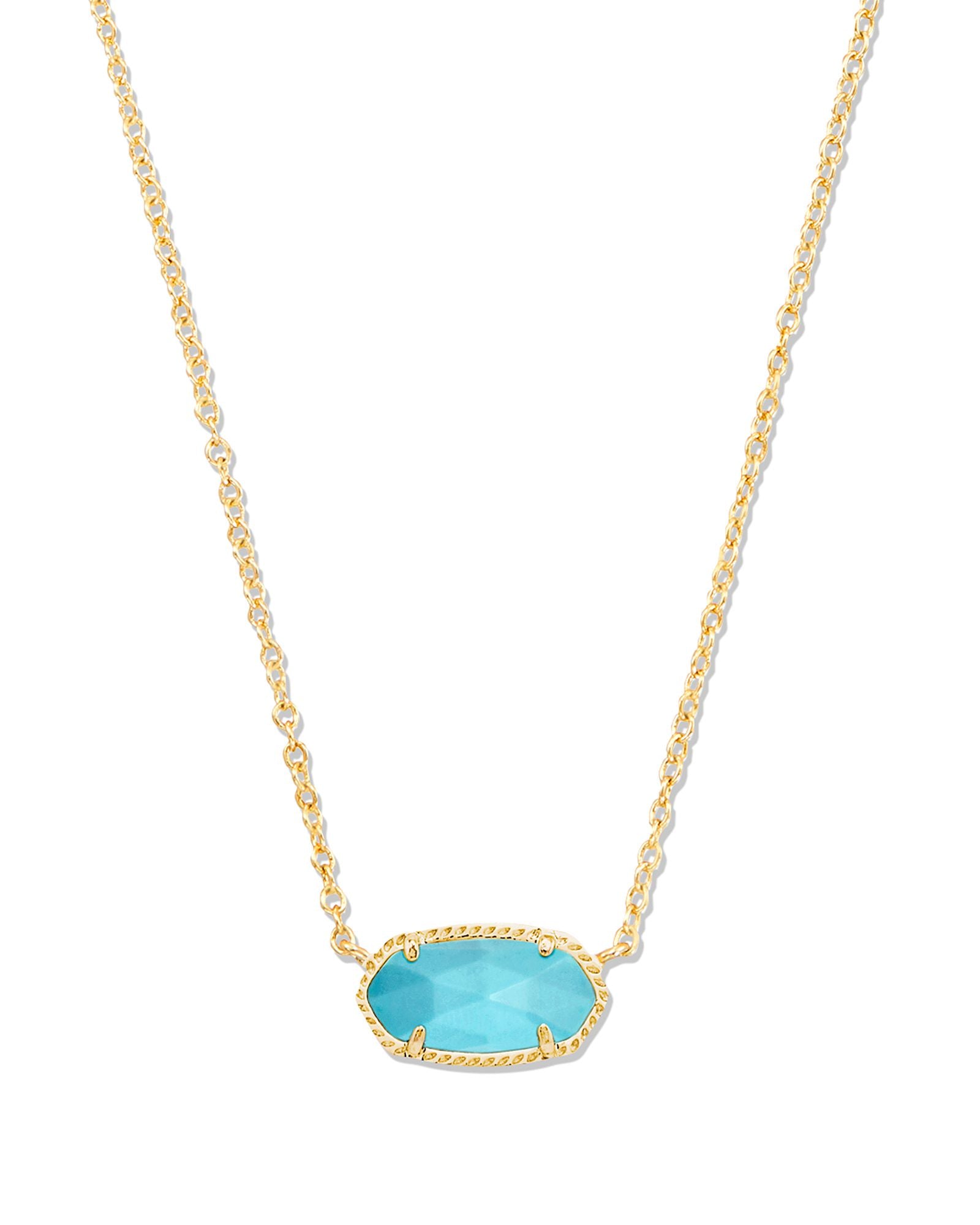 Elisa Necklace in Gold Turquoise Magnesite