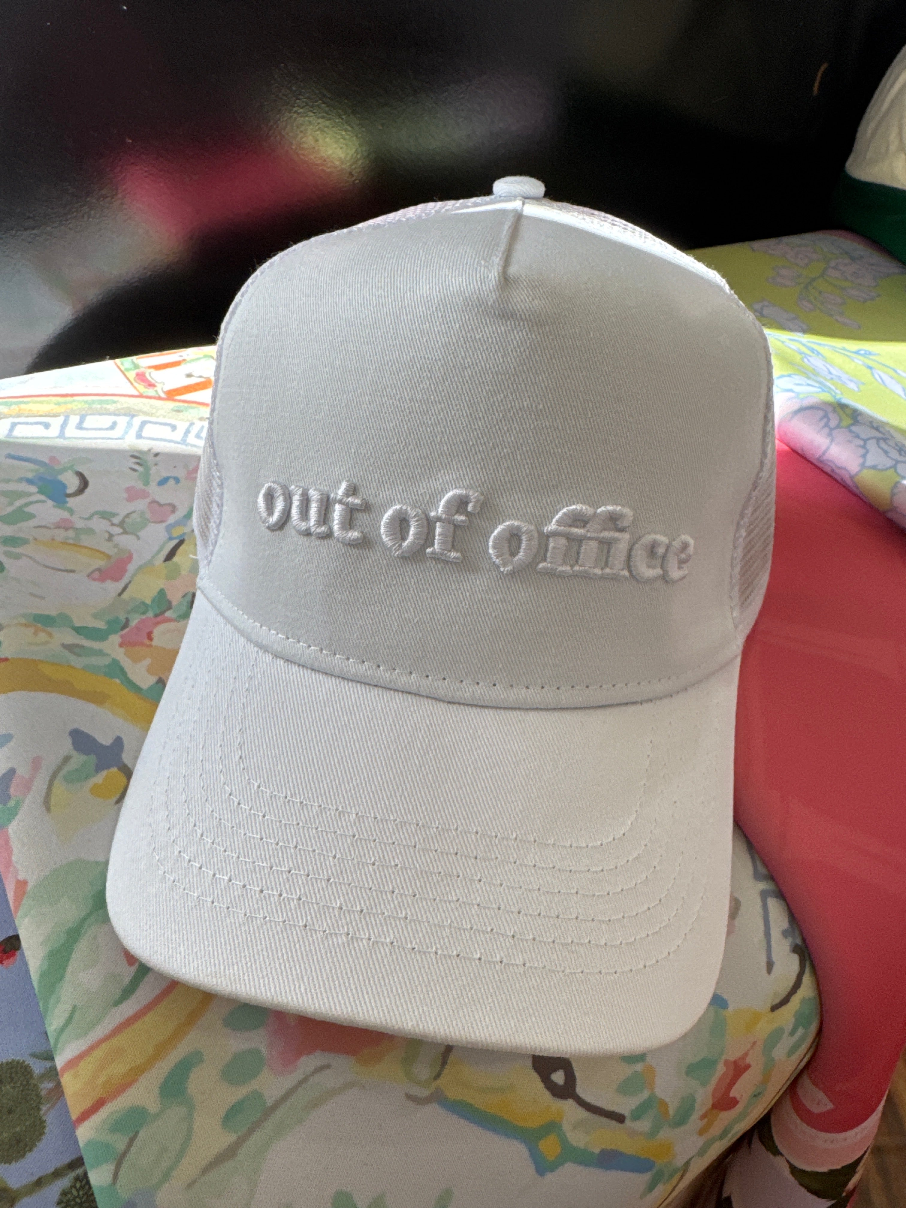 Out of Office Embroidered Trucker Hat