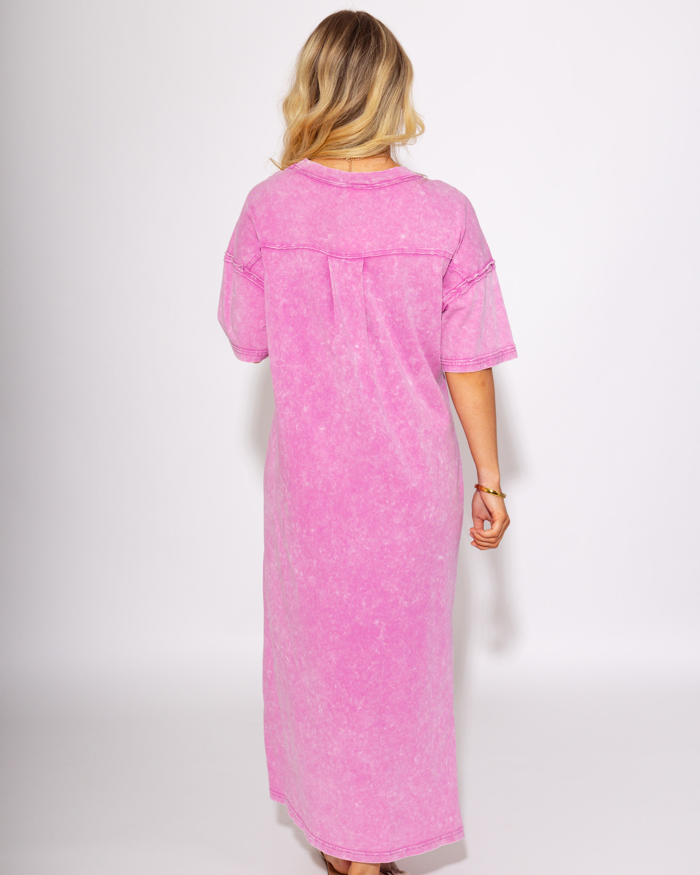 The Easy Living Mineral Washed Midi Dress