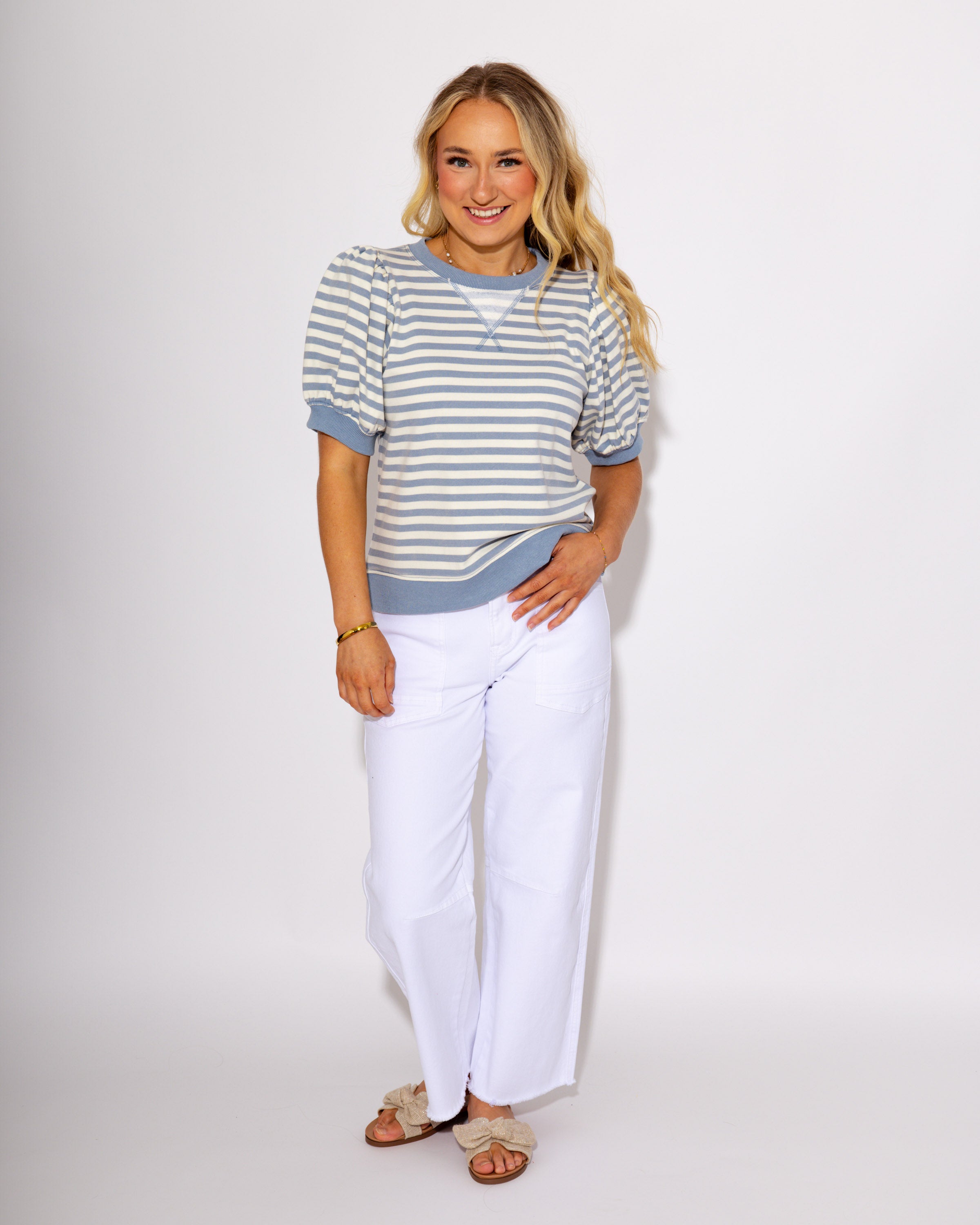 The Sideline Spirit Popover in Blue