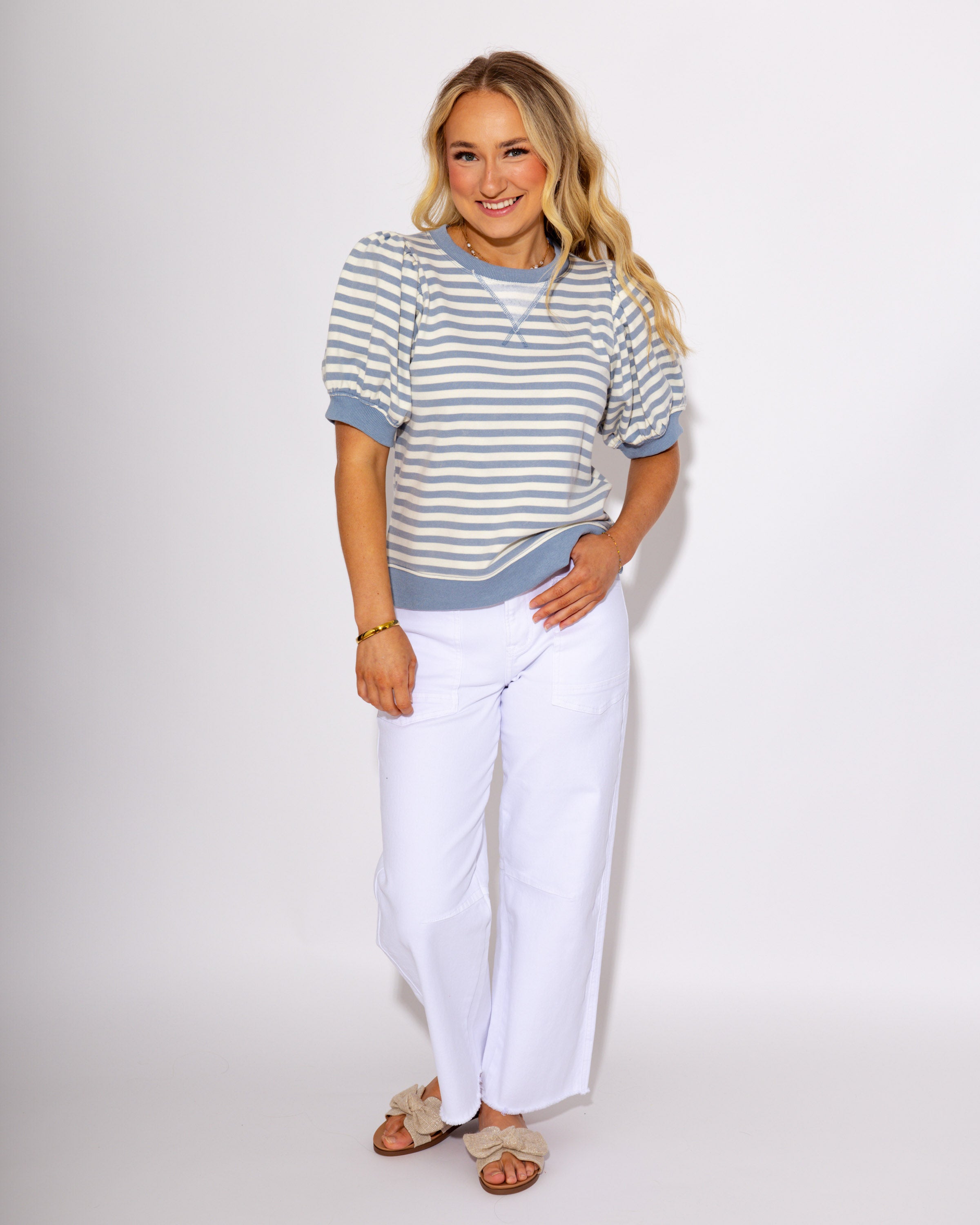 The Sideline Spirit Popover in Blue