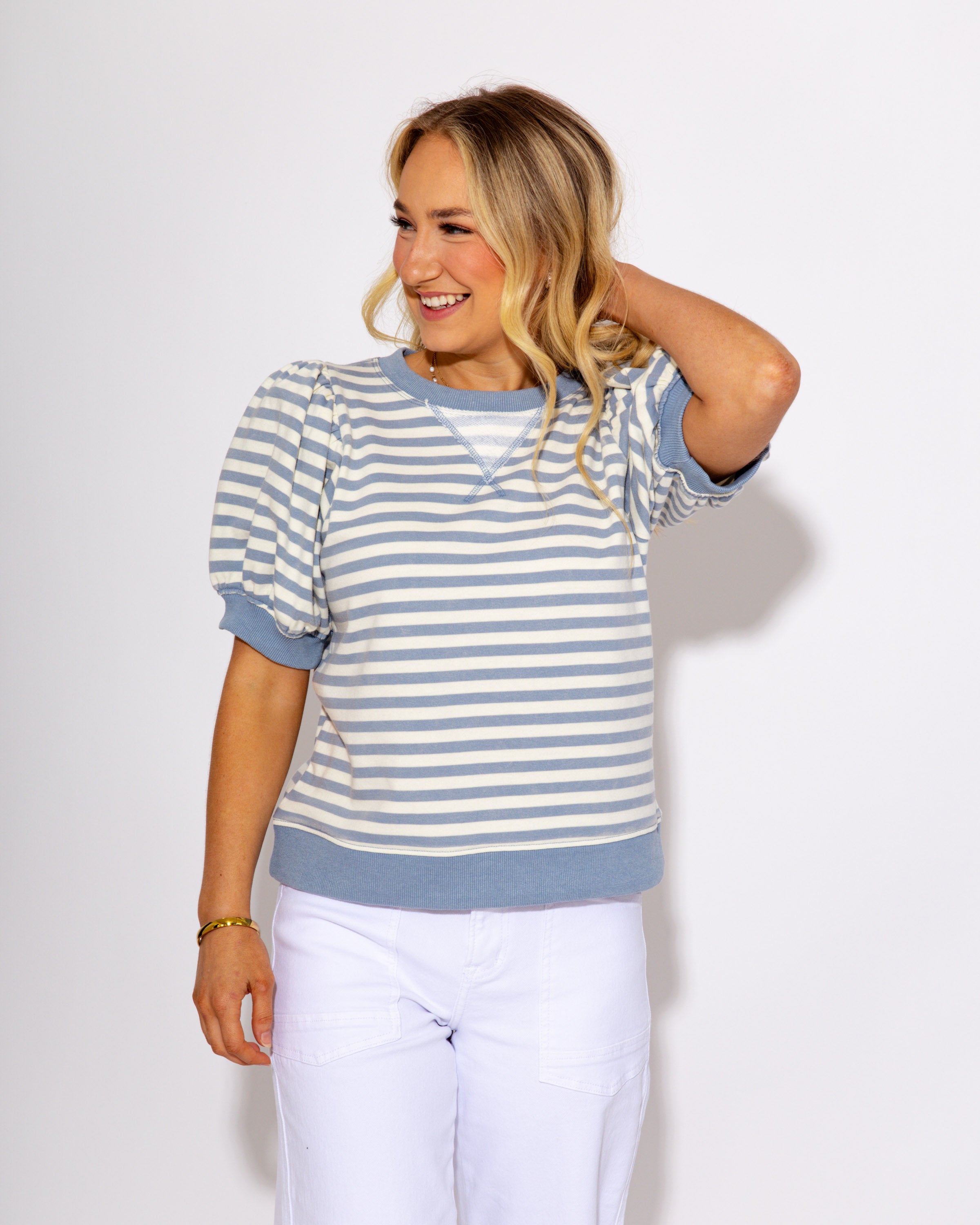 The Sideline Spirit Popover in Blue