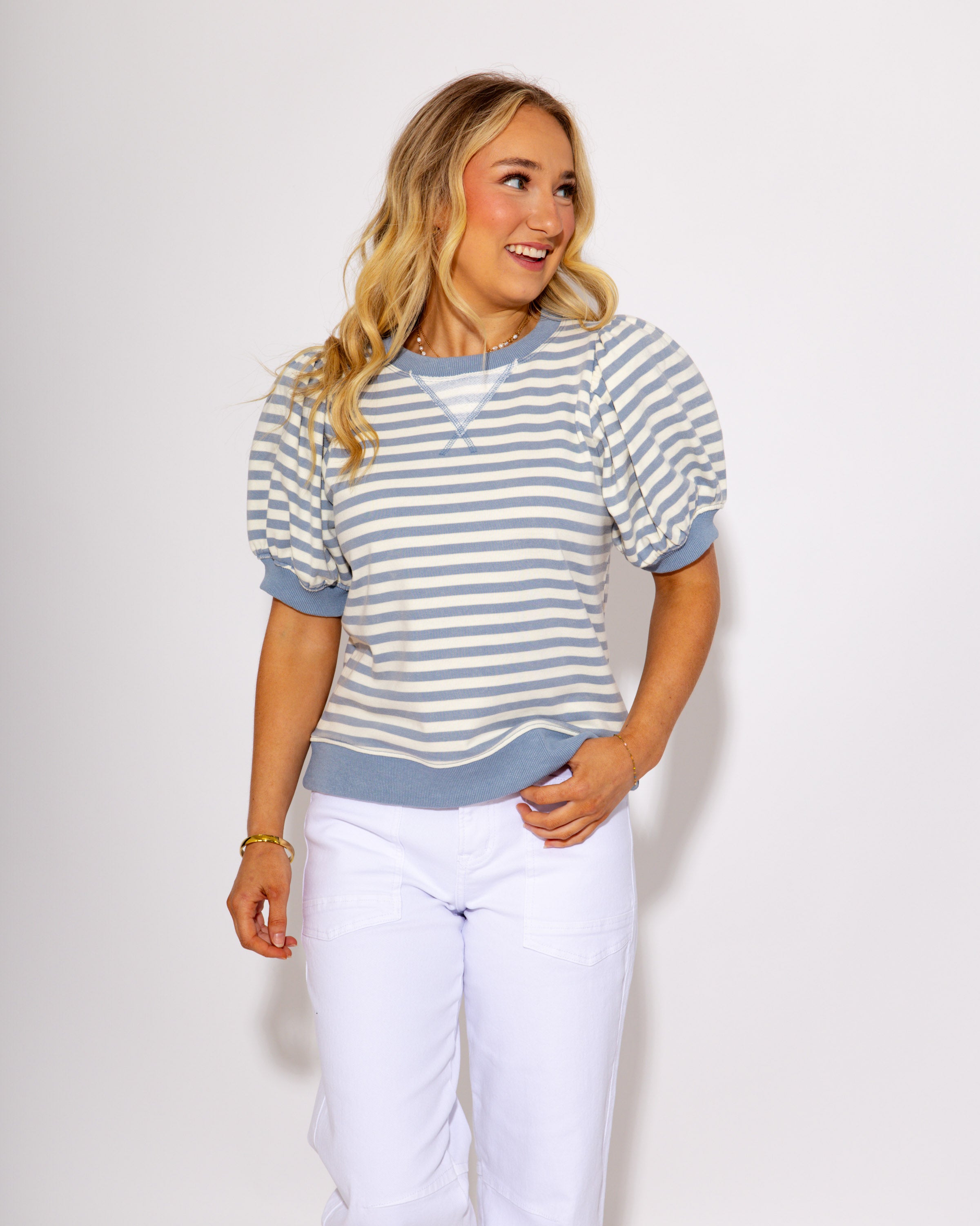 The Sideline Spirit Popover in Blue