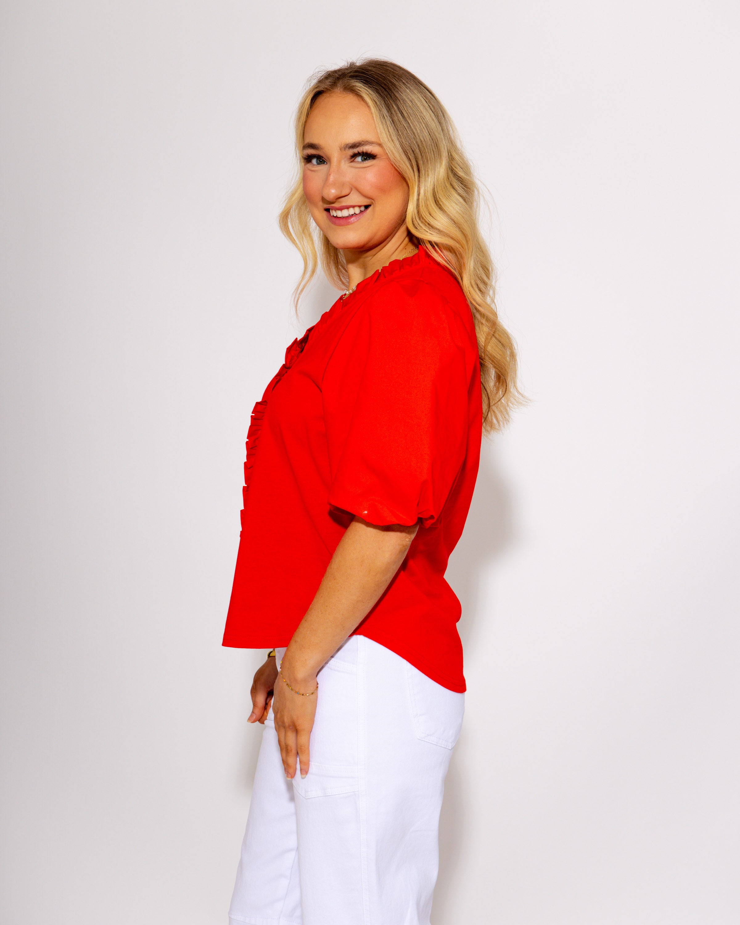 The Victory Flutter Poplin Top
