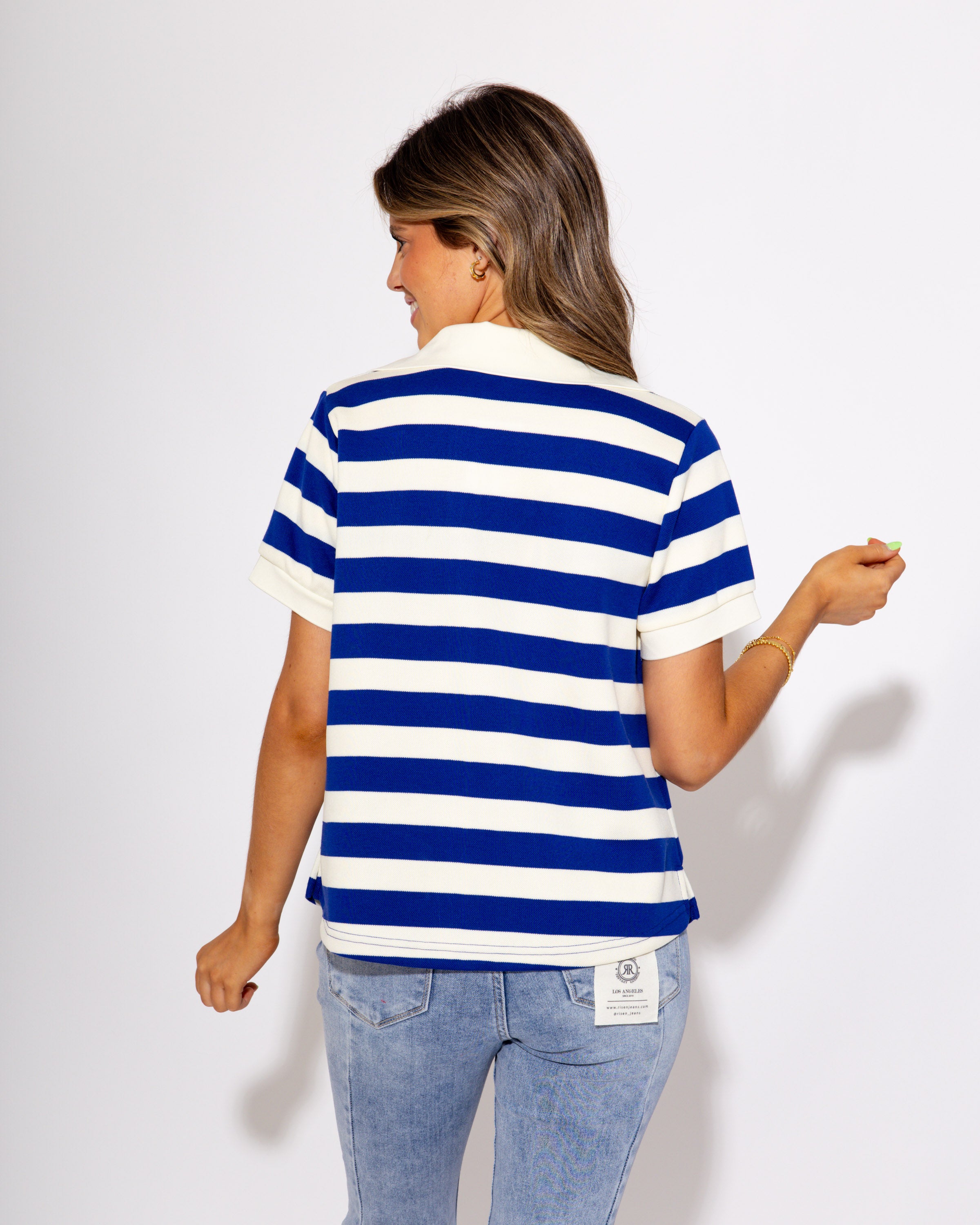 End Zone Elegance Polo Top