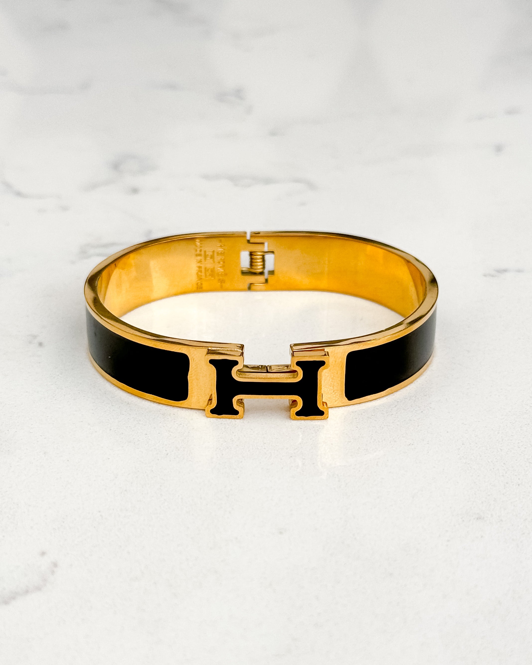 Clic H Bracelet in Gold Black