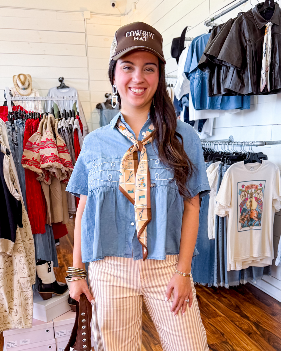 The Loopty Lou Denim Top