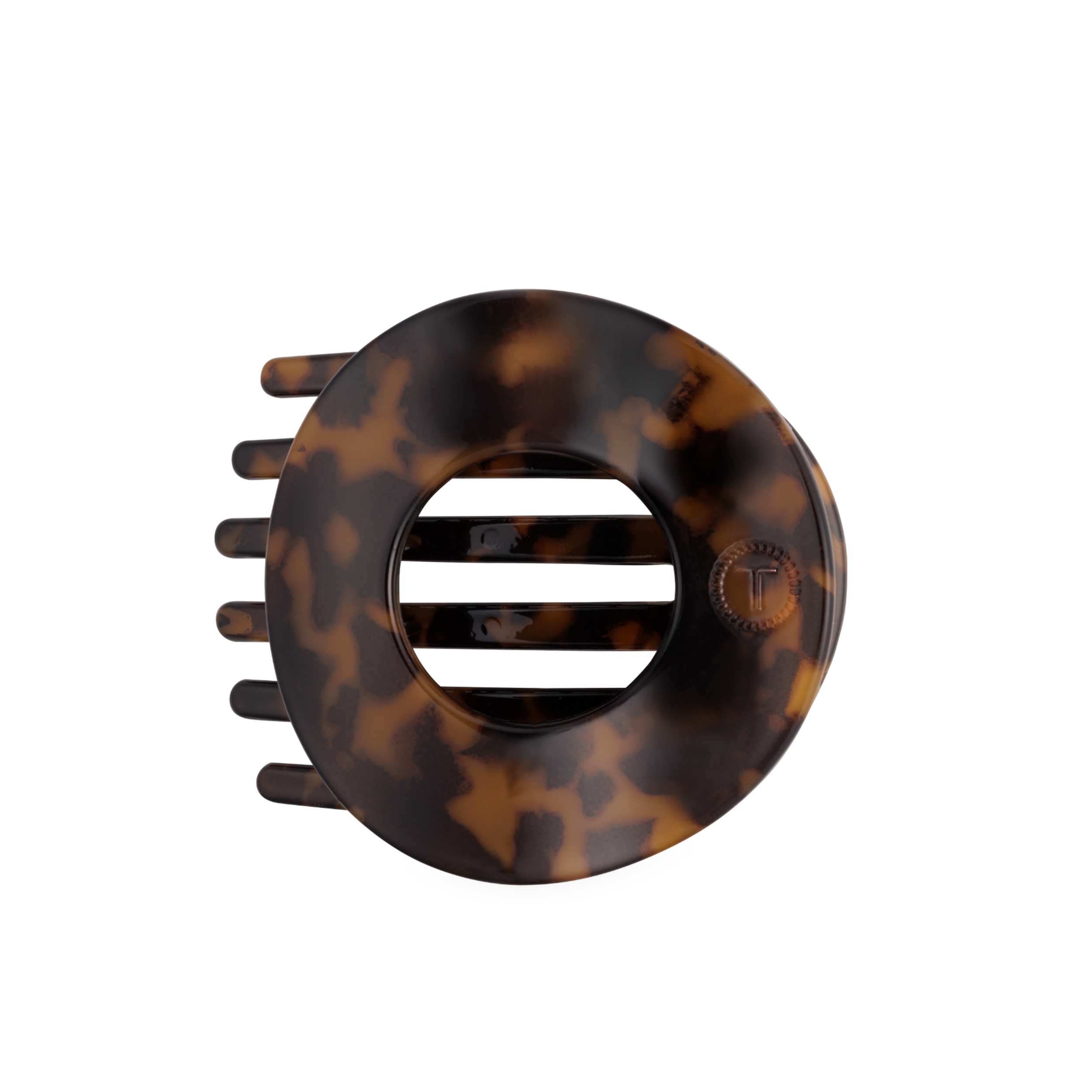 Tortoise | Large| Flat Circle Hair Clip