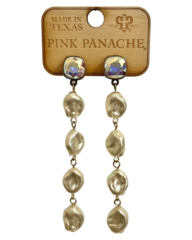 Bronze and Pearl Drop PP Earring