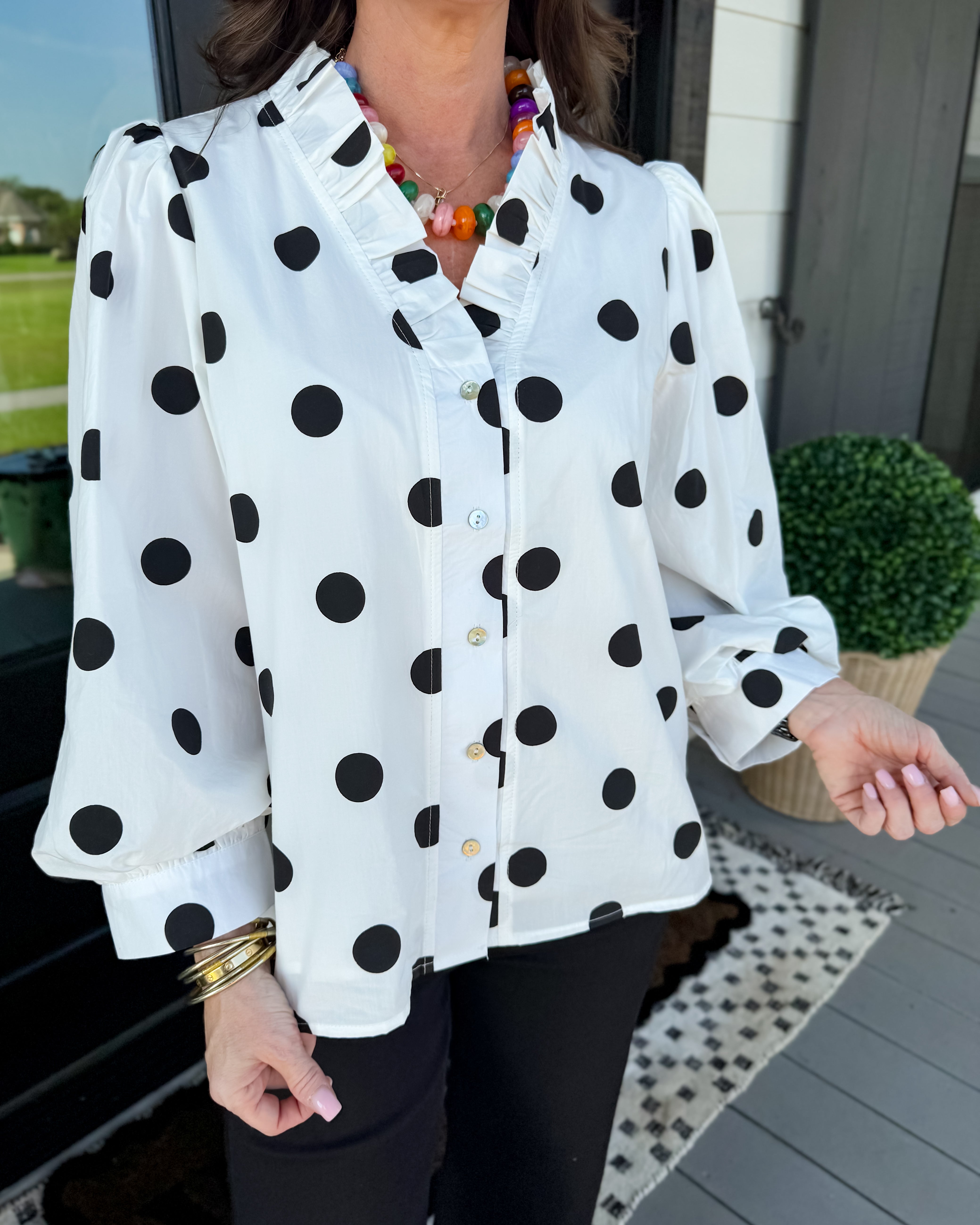 Dot Detail Button Up Top