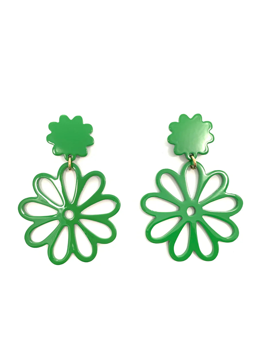 Dahlia Earrings in Kelli Green